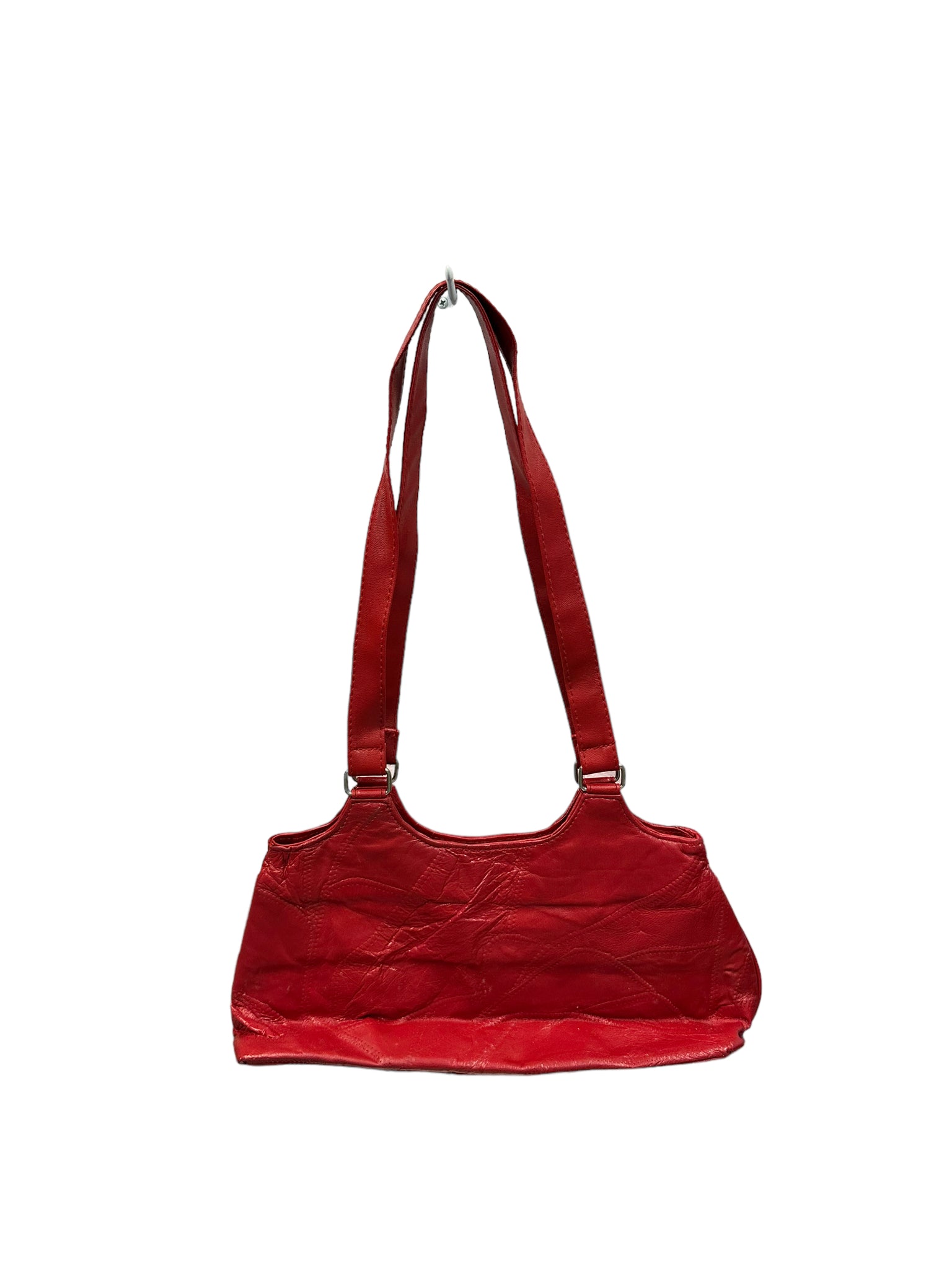 Red Leather Patchwork Bag