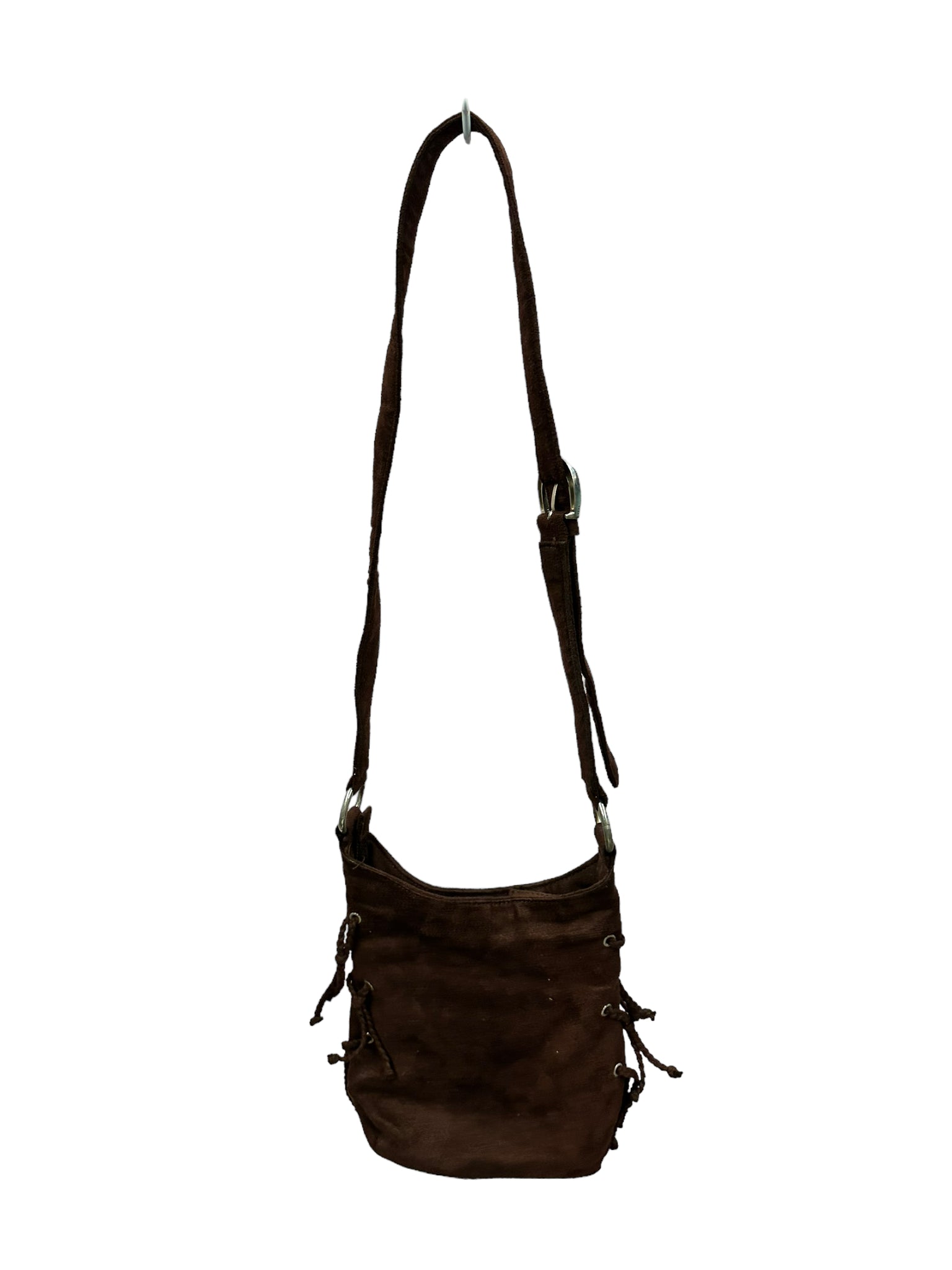 Brown O Ring Studed Purse