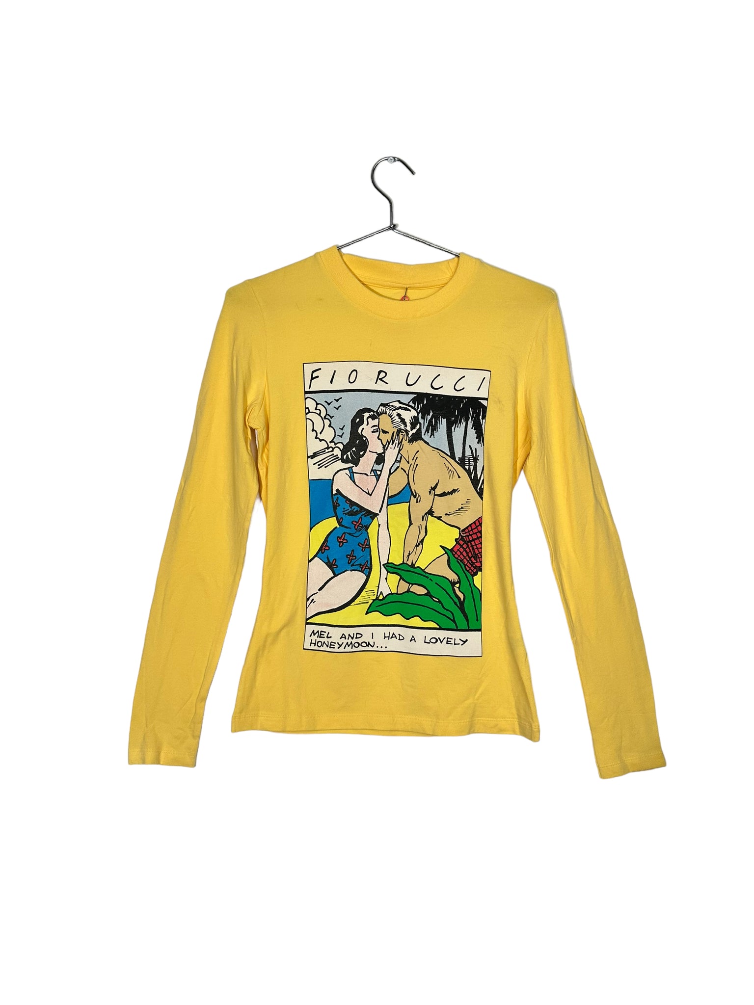 Fiorucci Yellow Comic Graphic Long-Sleeve