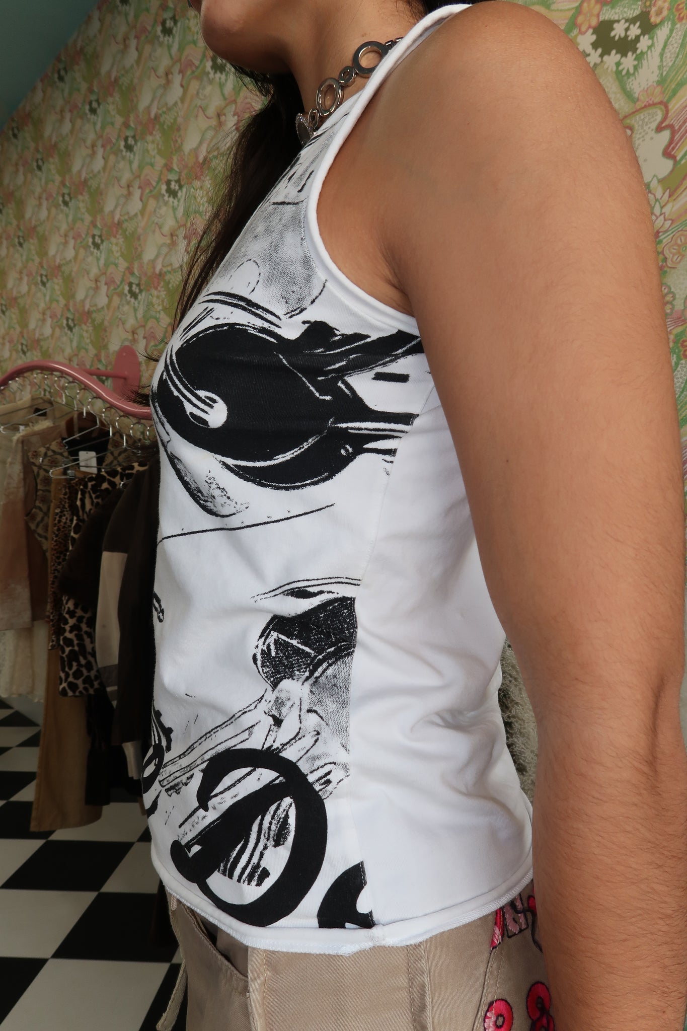 White Gap Graphic Tank