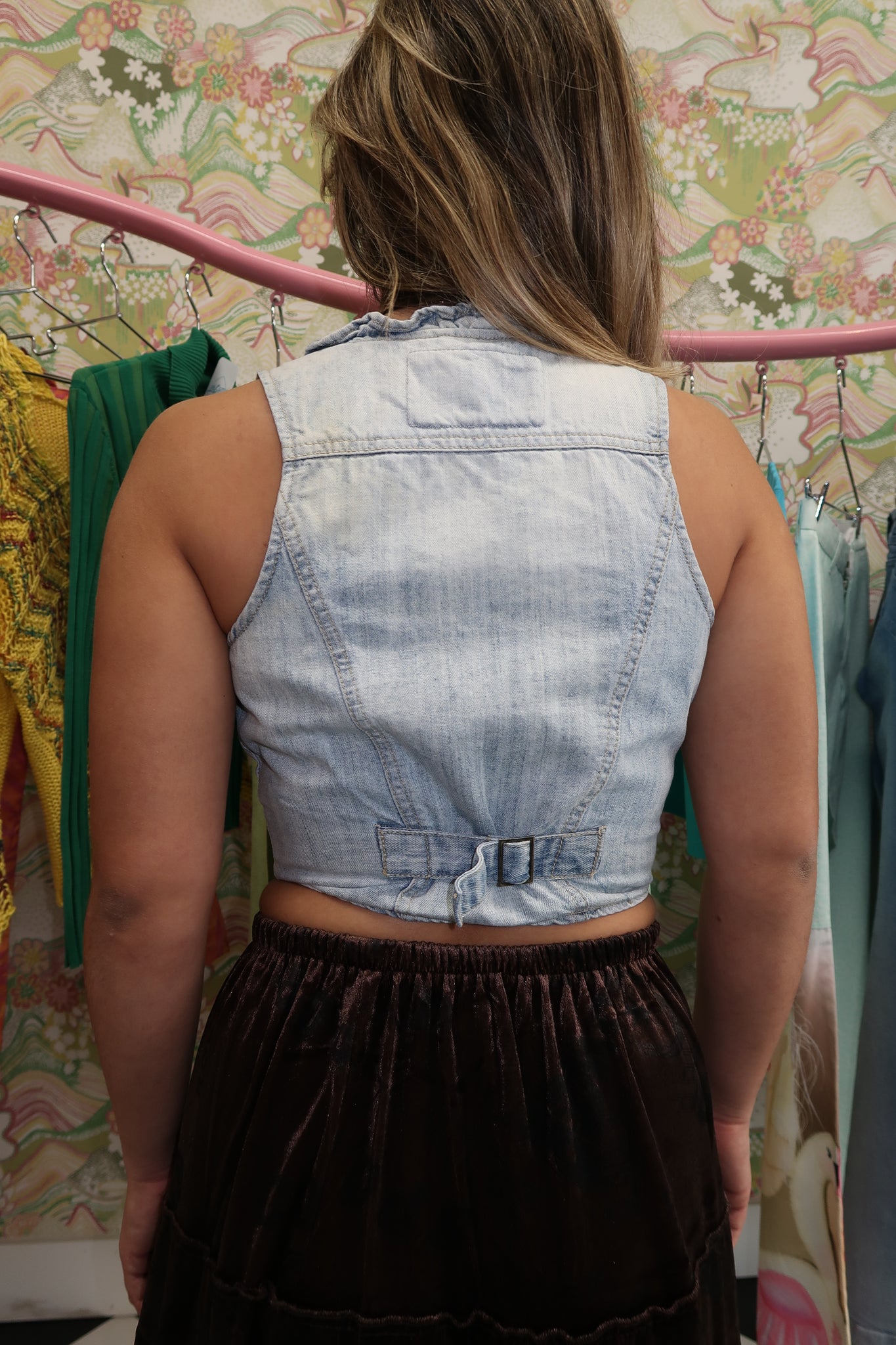 Light Wash Denim Co Vest