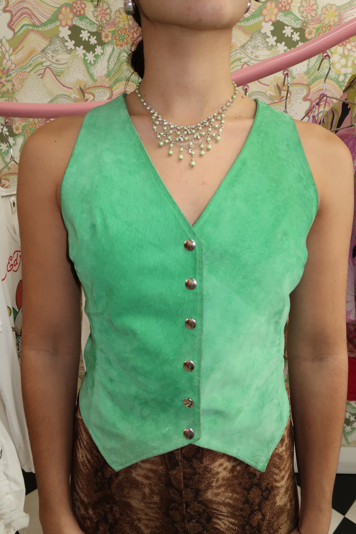 Green Suede Vest