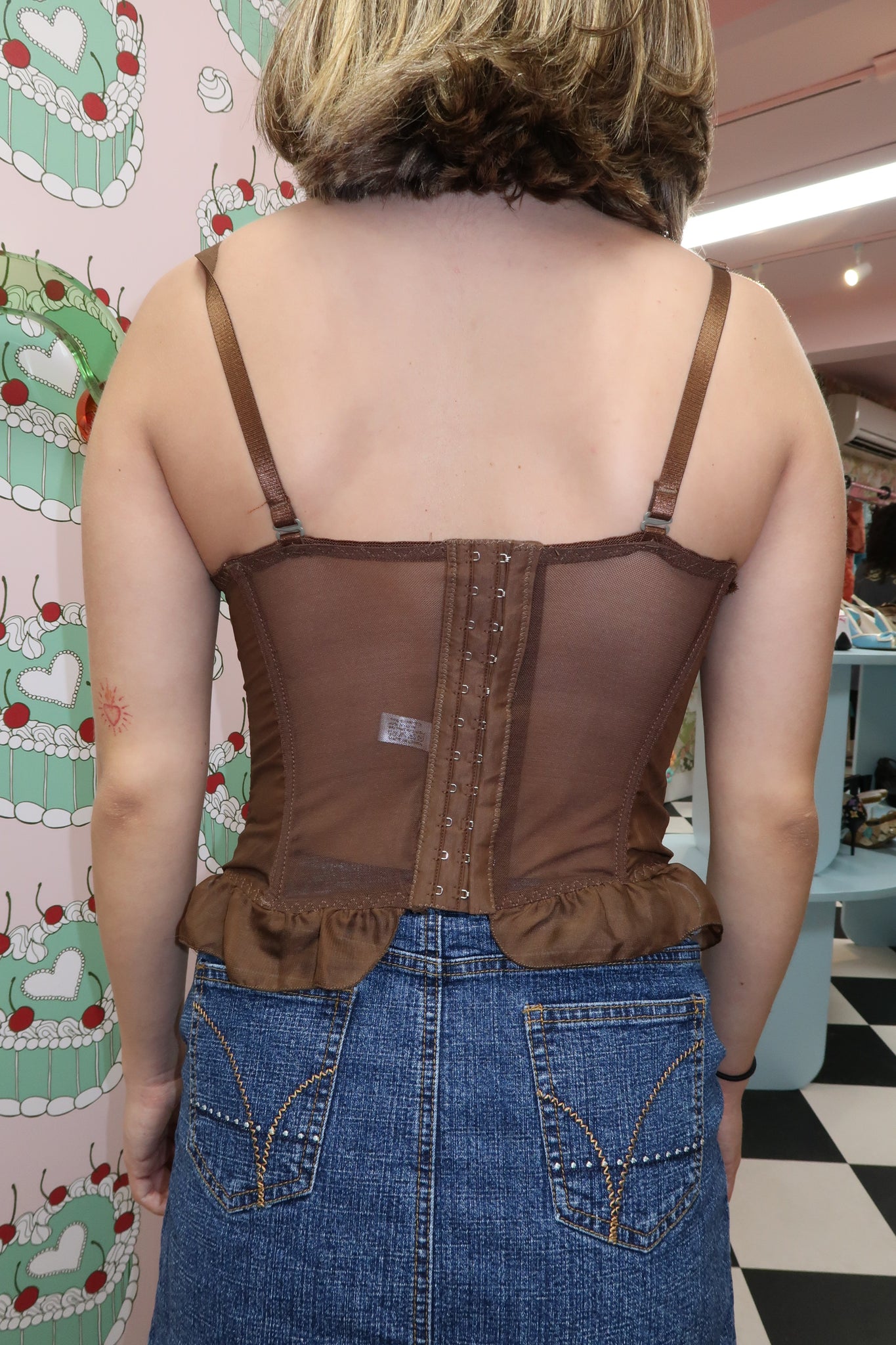 Brown Sheer Corset