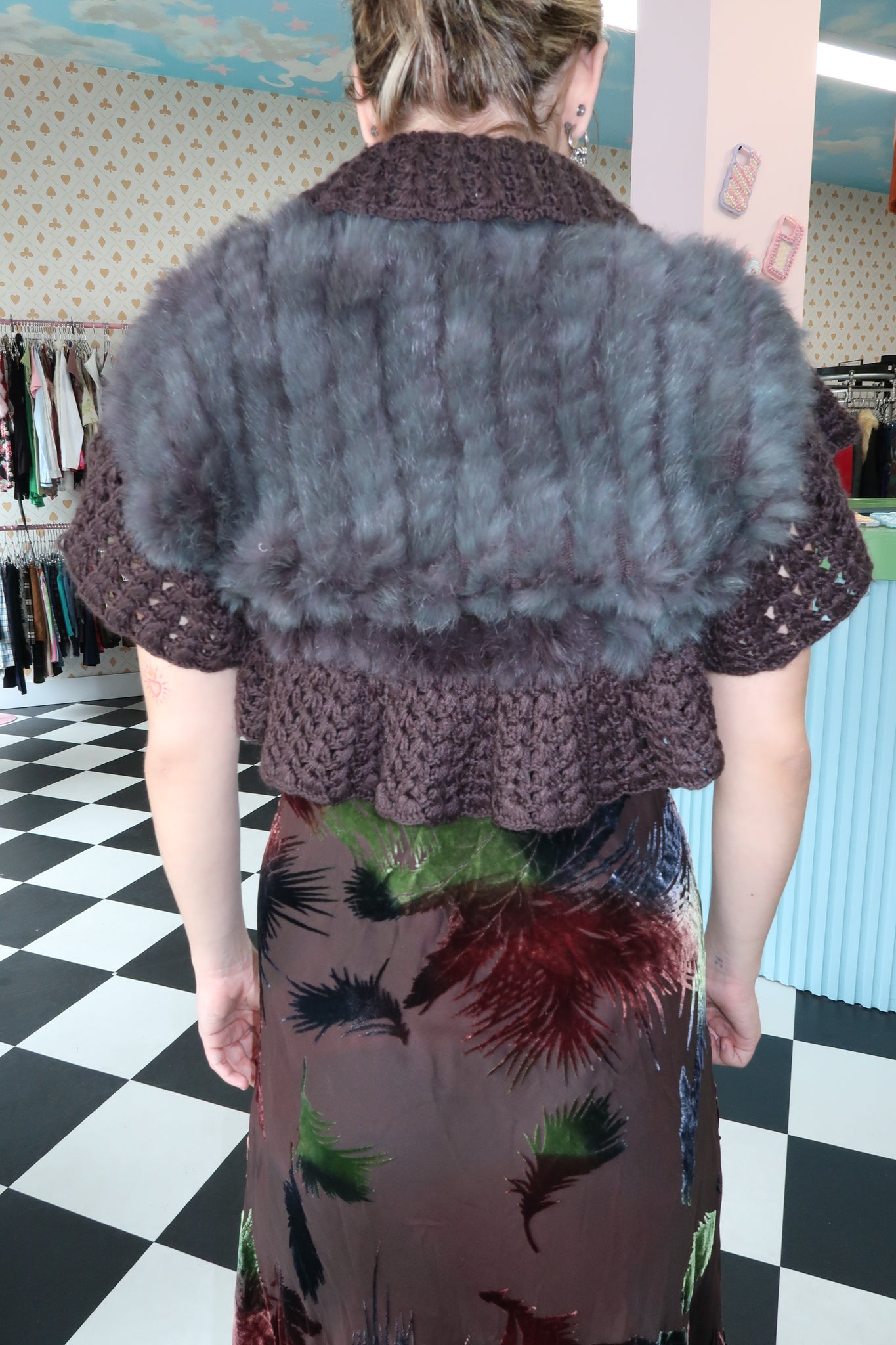 Faux Fur Short Sleeve Bolero