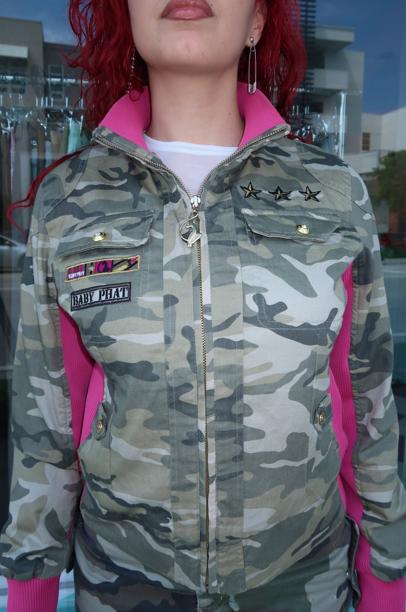 Baby Phat Army Print Jacket
