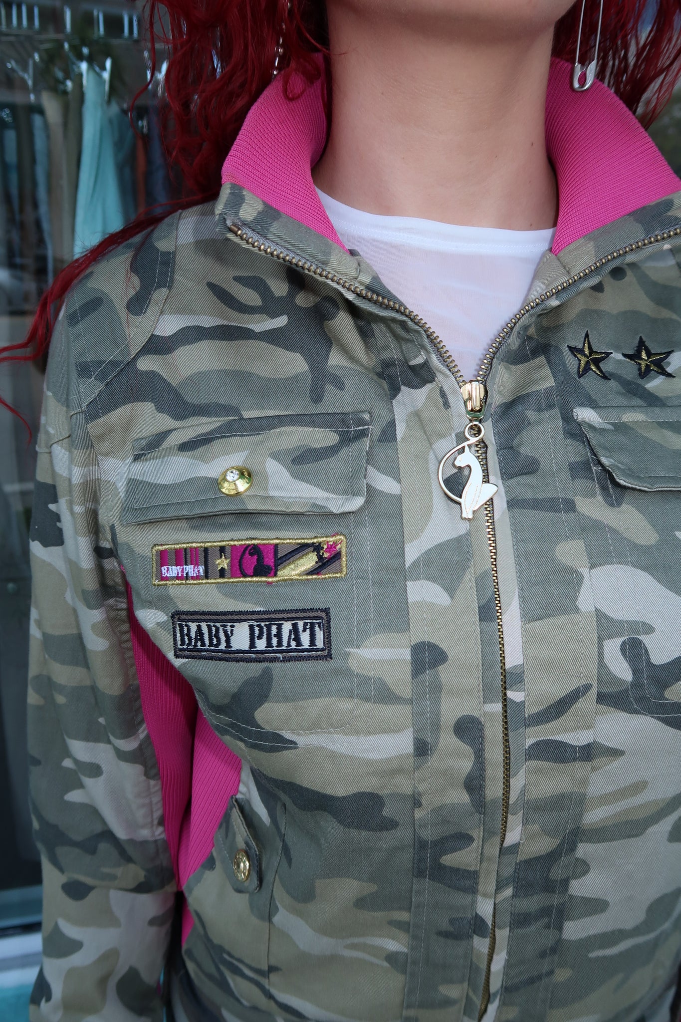 Baby Phat Army Print Jacket