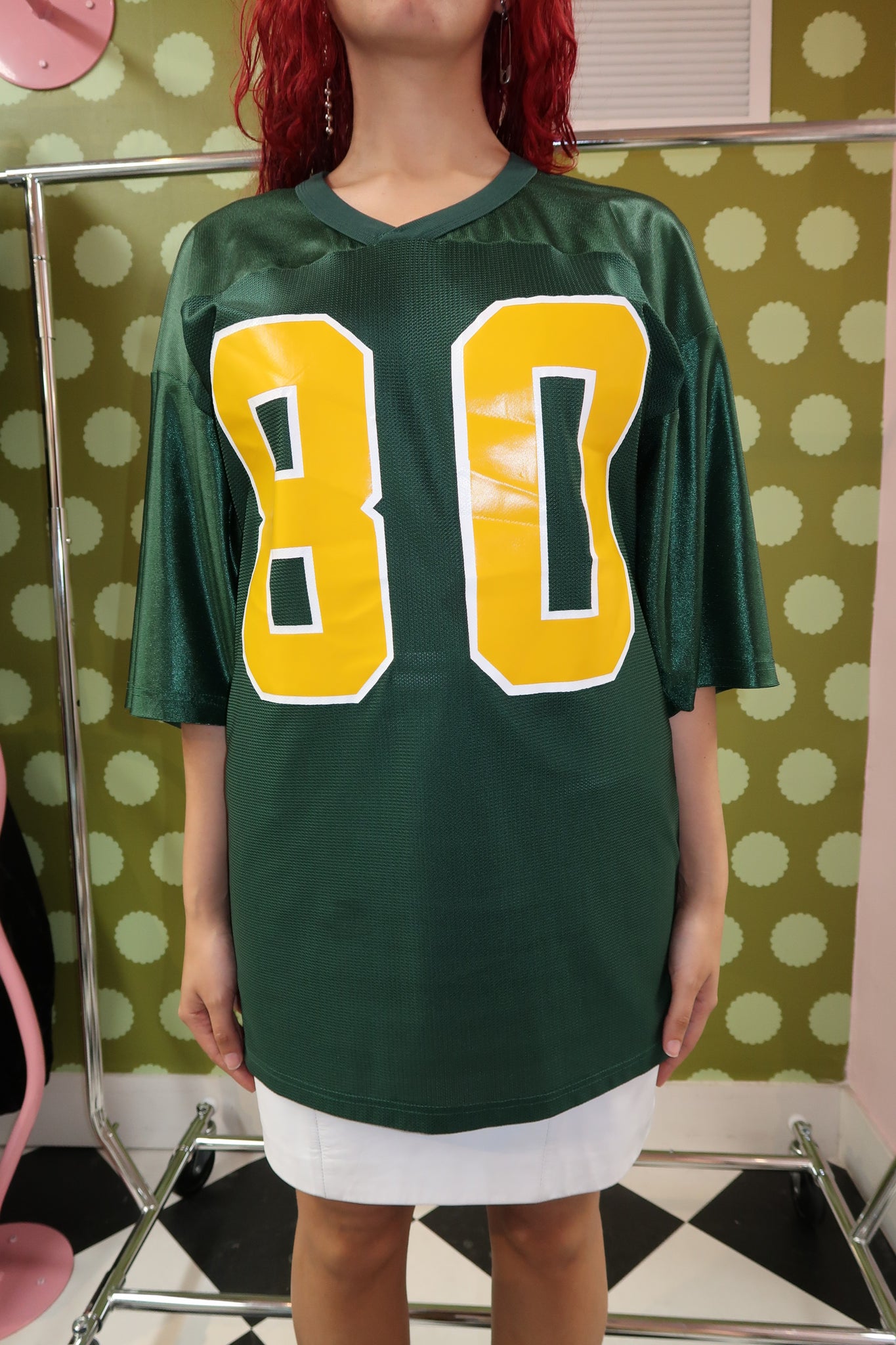 Vintage Green and Yellow Russell Jersey Shirt