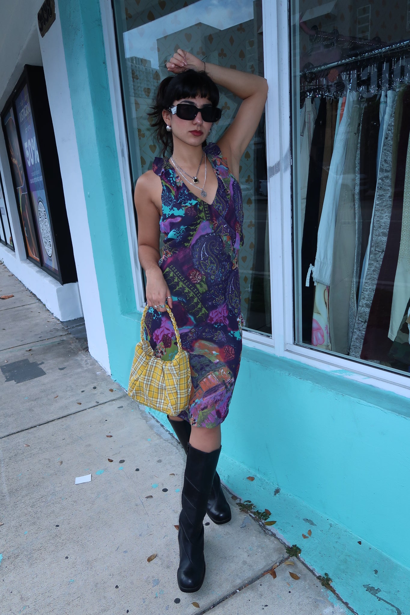 Multicolor Paisley Print Maxi Dress