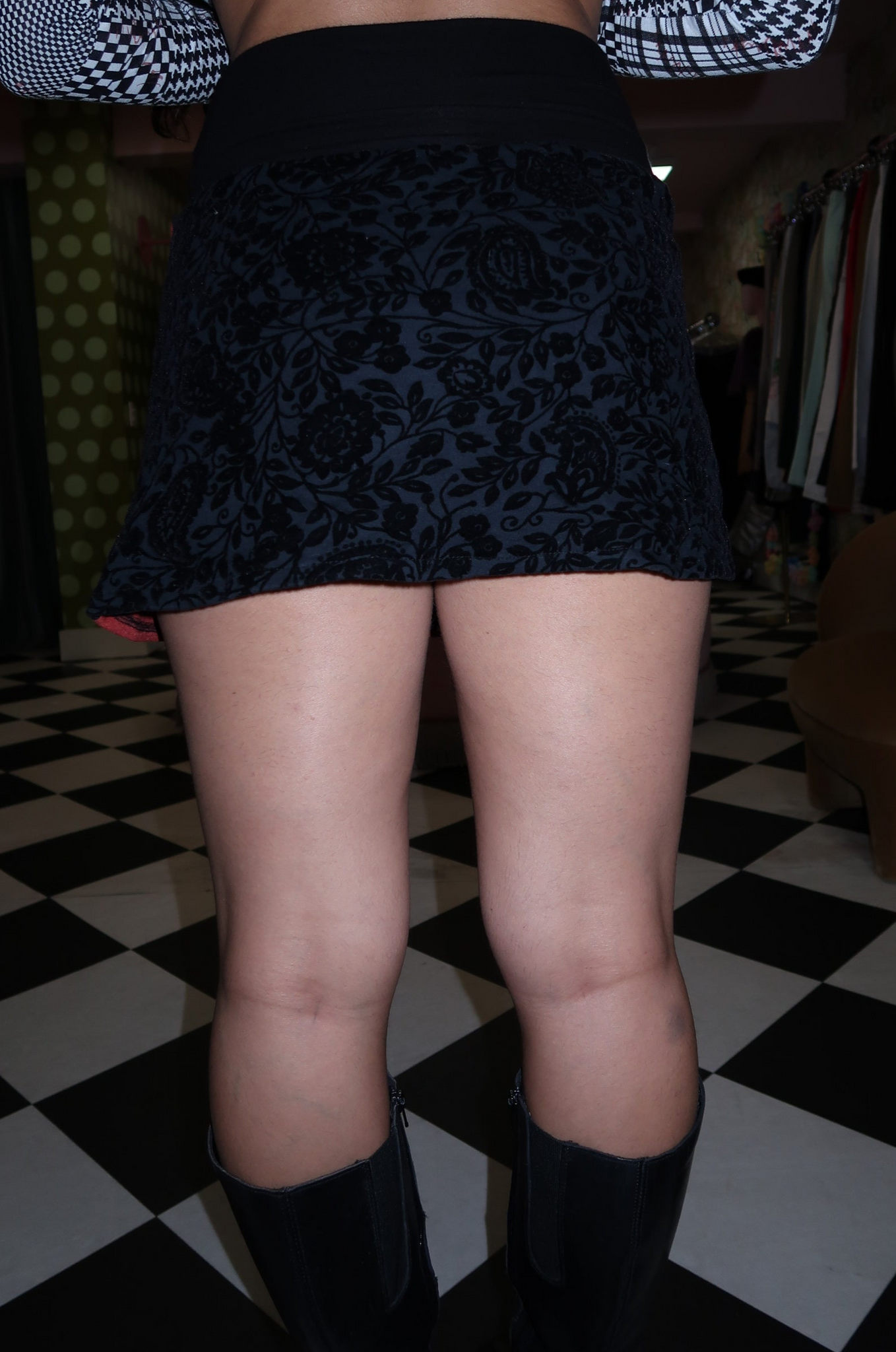 Velvet Multi-Textured Skirt