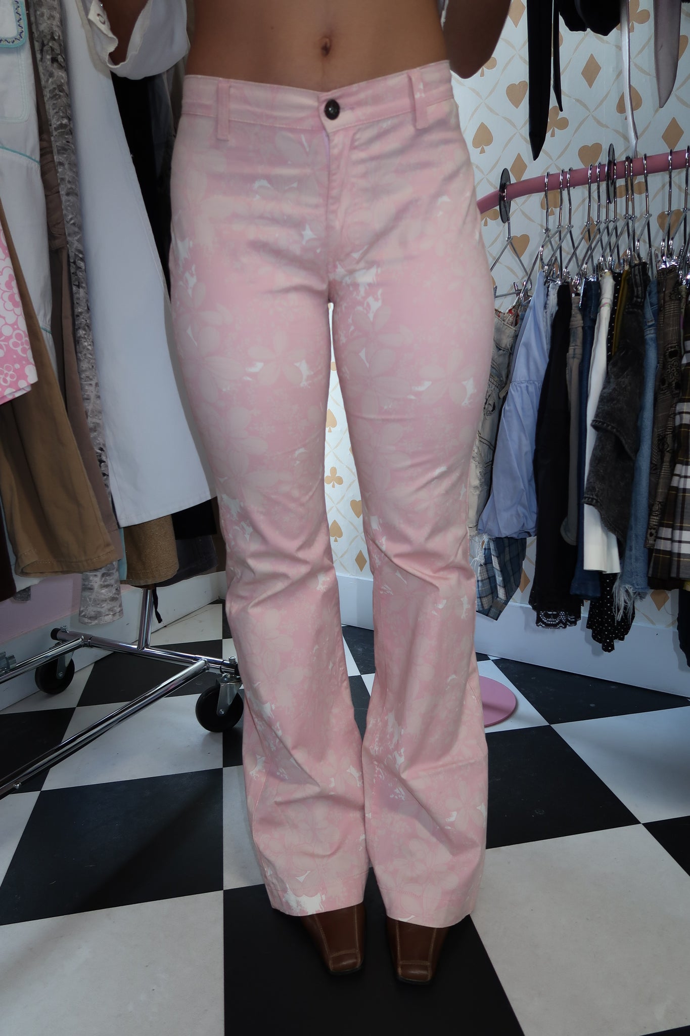 Guess Jeans Pink Flower Pants