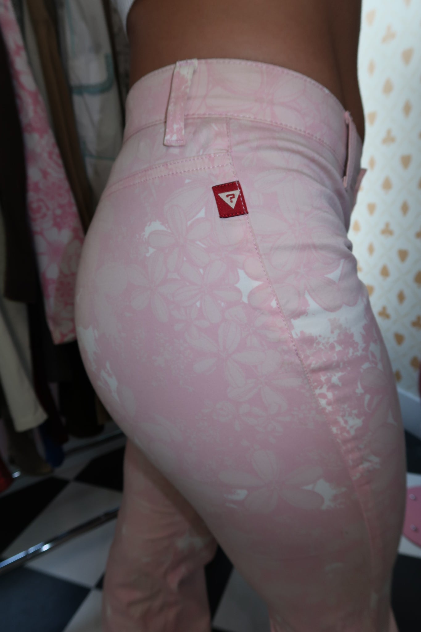 Guess Jeans Pink Flower Pants