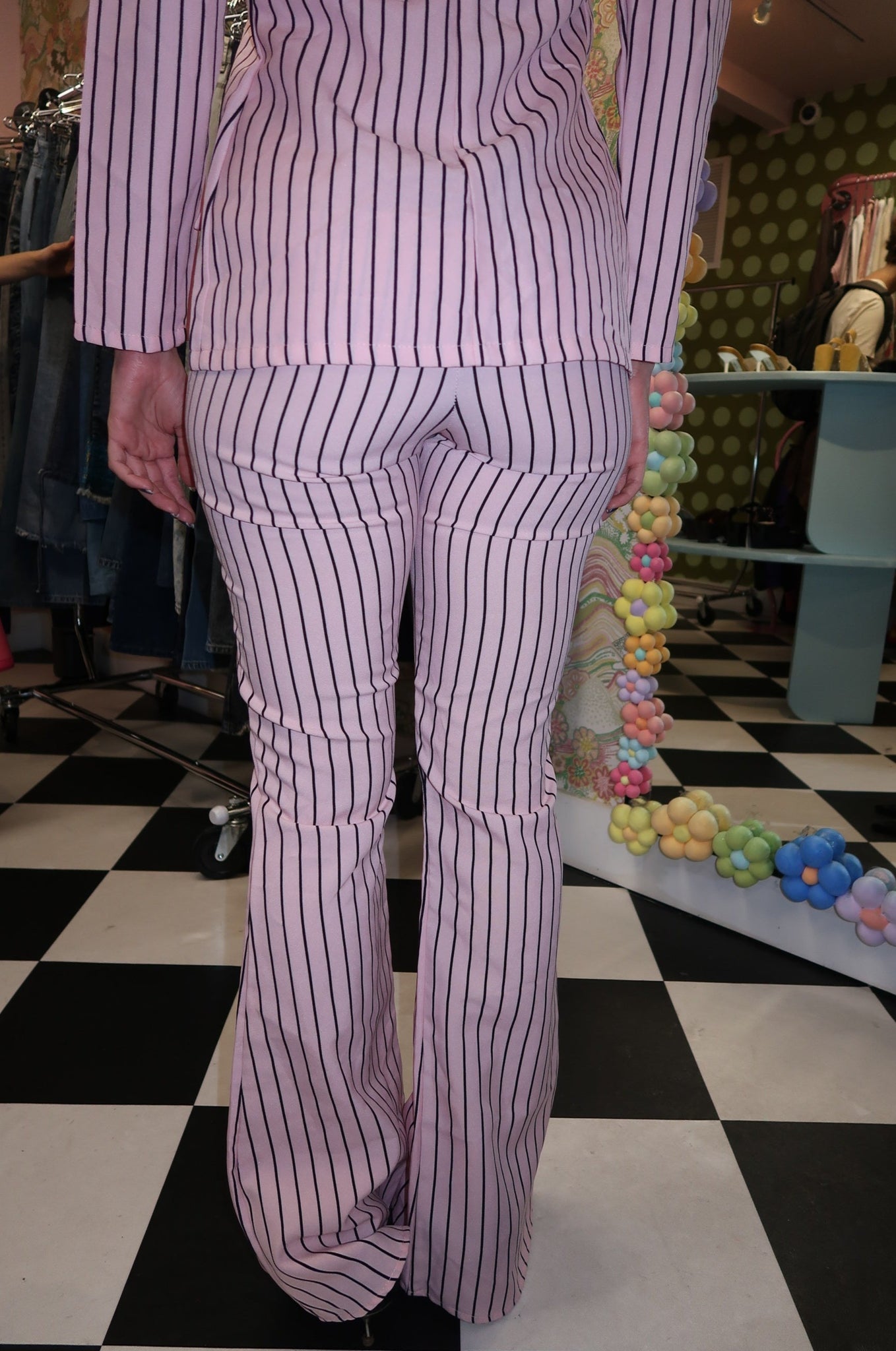 SET Striped Blazer Pant Set