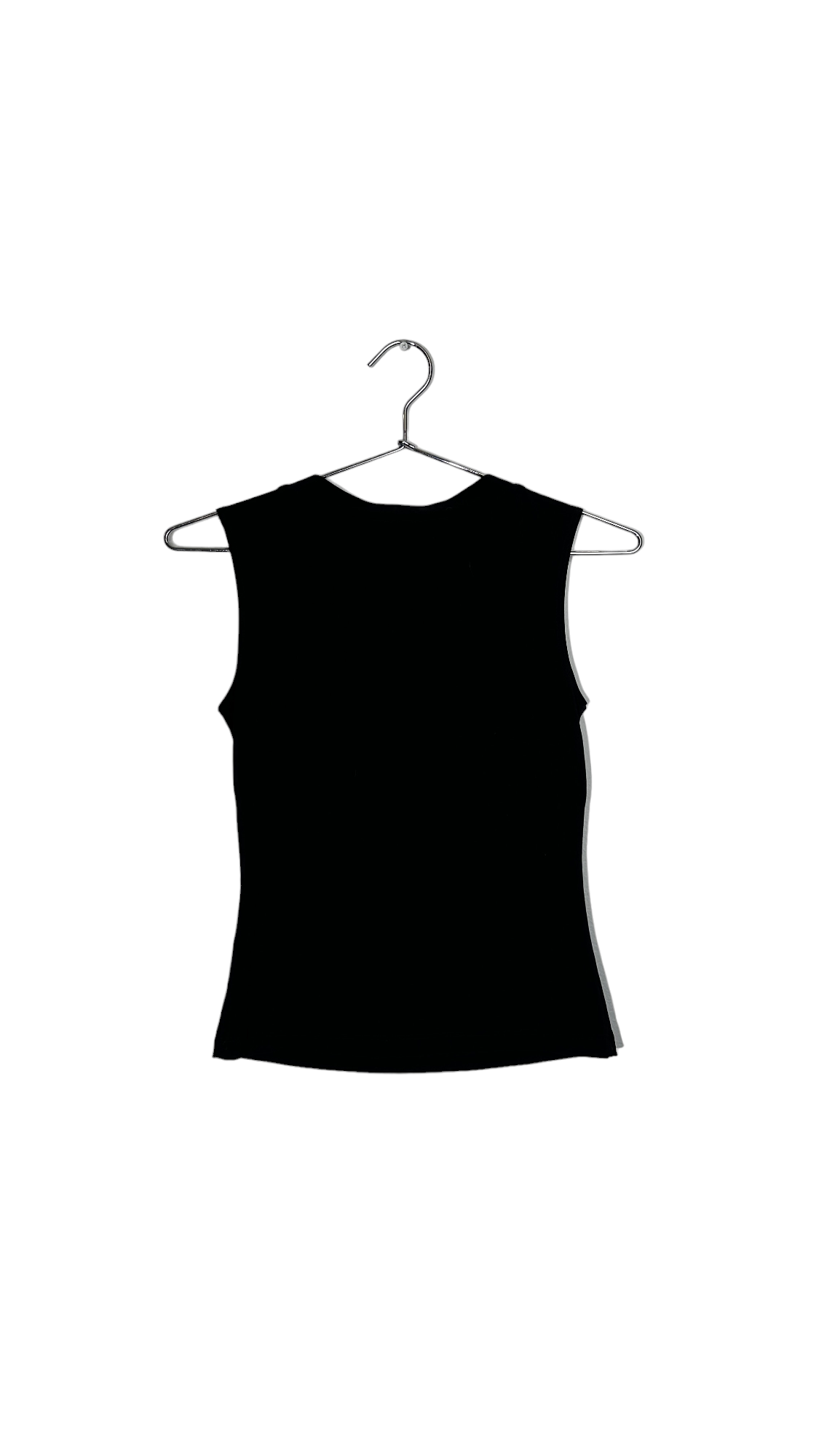 Vintage Black Tank with Diamond Heart Detail