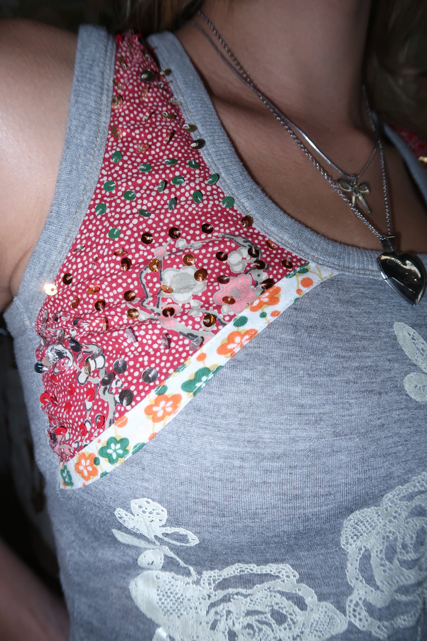 Desigual Abstract Floral Graphic Tank Top