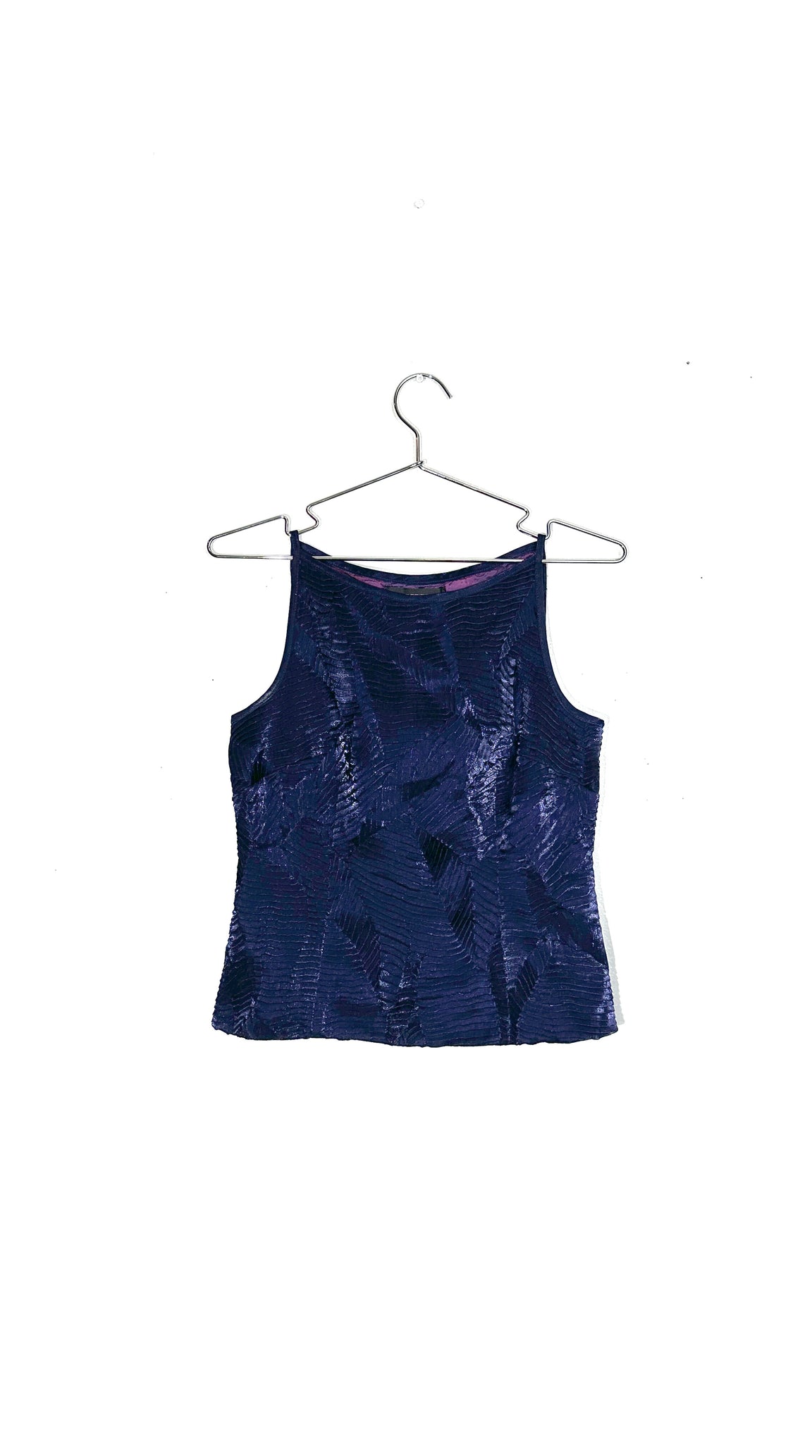 Textured Dark Purple 90's Neck Tank