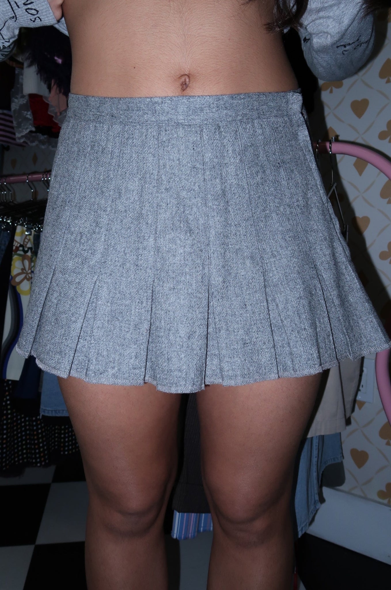 Light Grey Mini Skirt