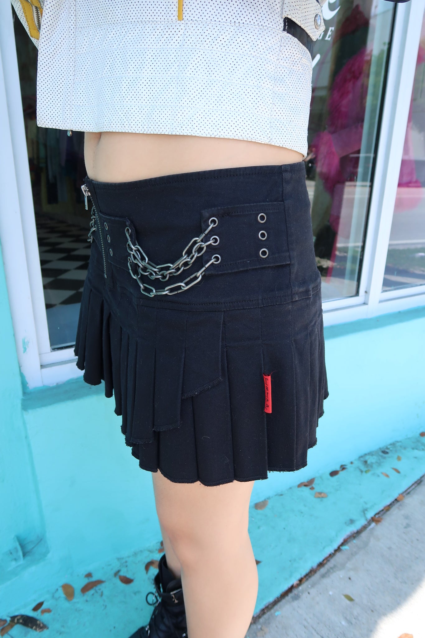 TRIPP NYC Low Waist Pleated Mini Skirt