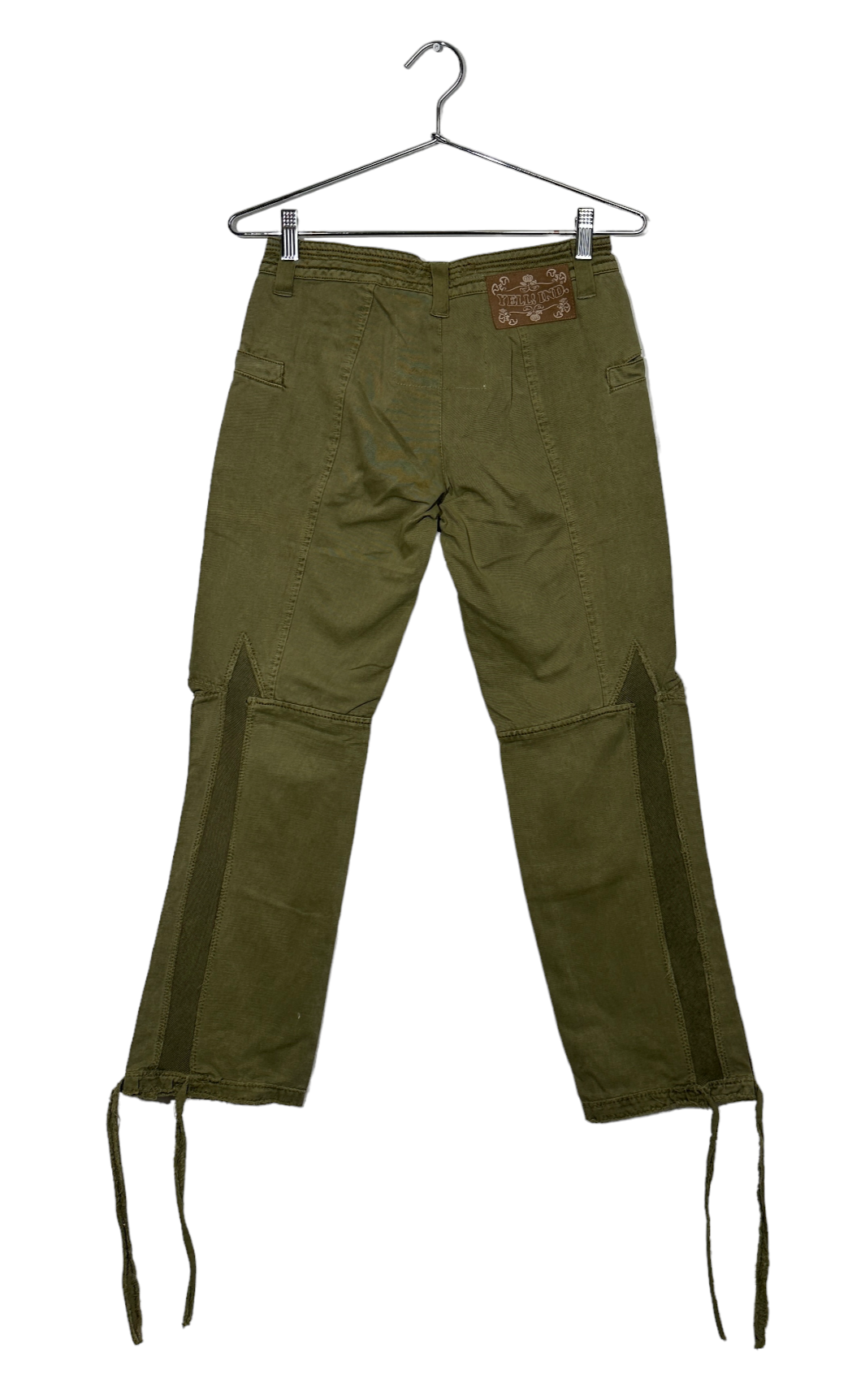 Army Green Yell! Industry Dead Stock Pants Button Detailing