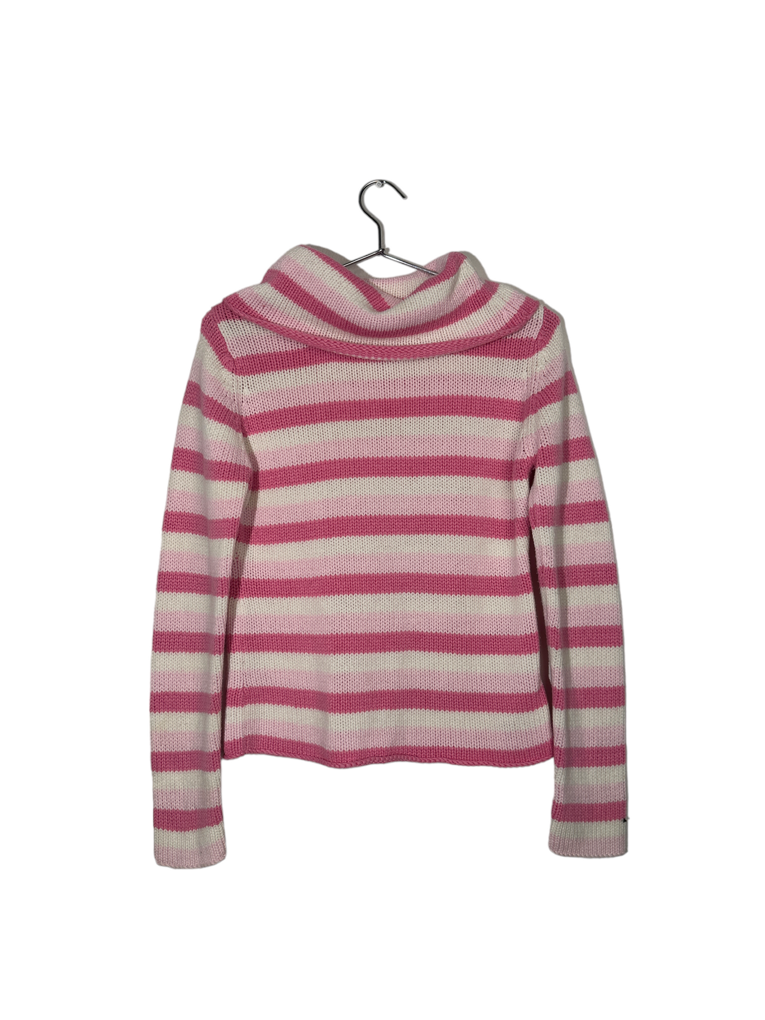 Pink & White Striped Knitted Long Sleeve