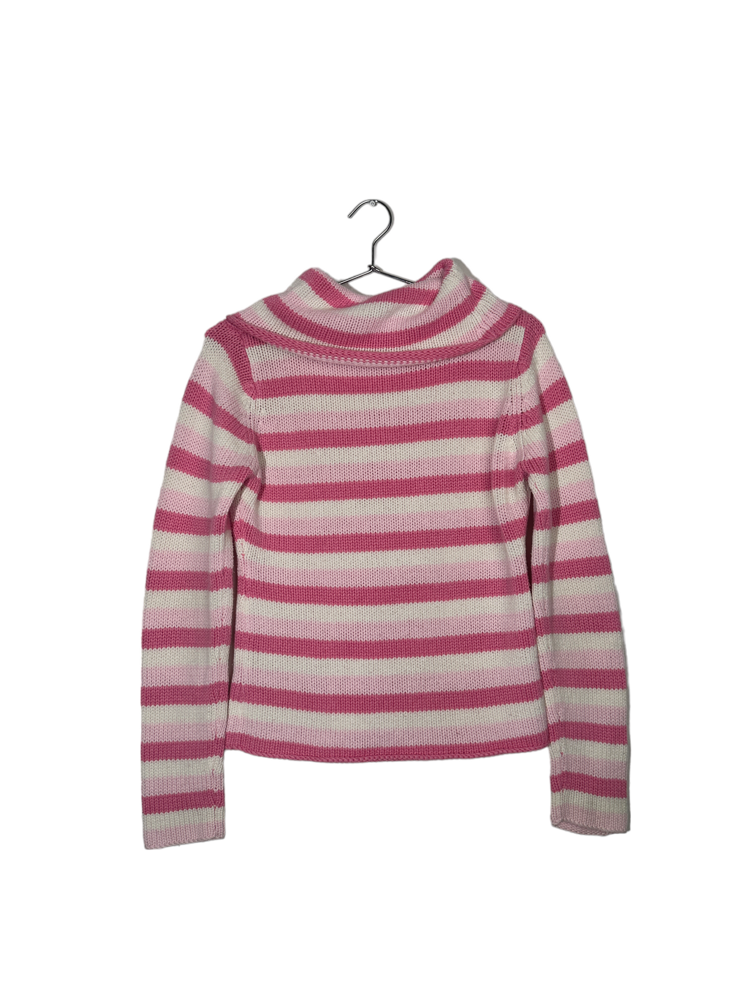 Pink & White Striped Knitted Long Sleeve