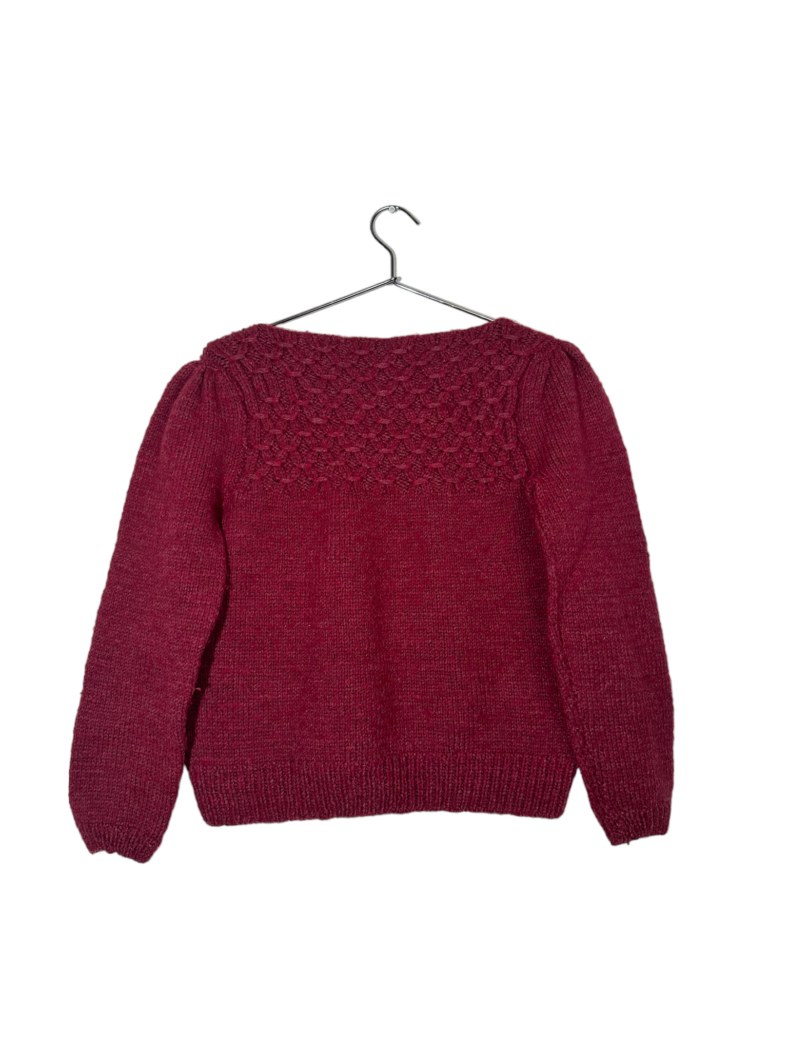 Purple Knitted Crew Neck Sweater