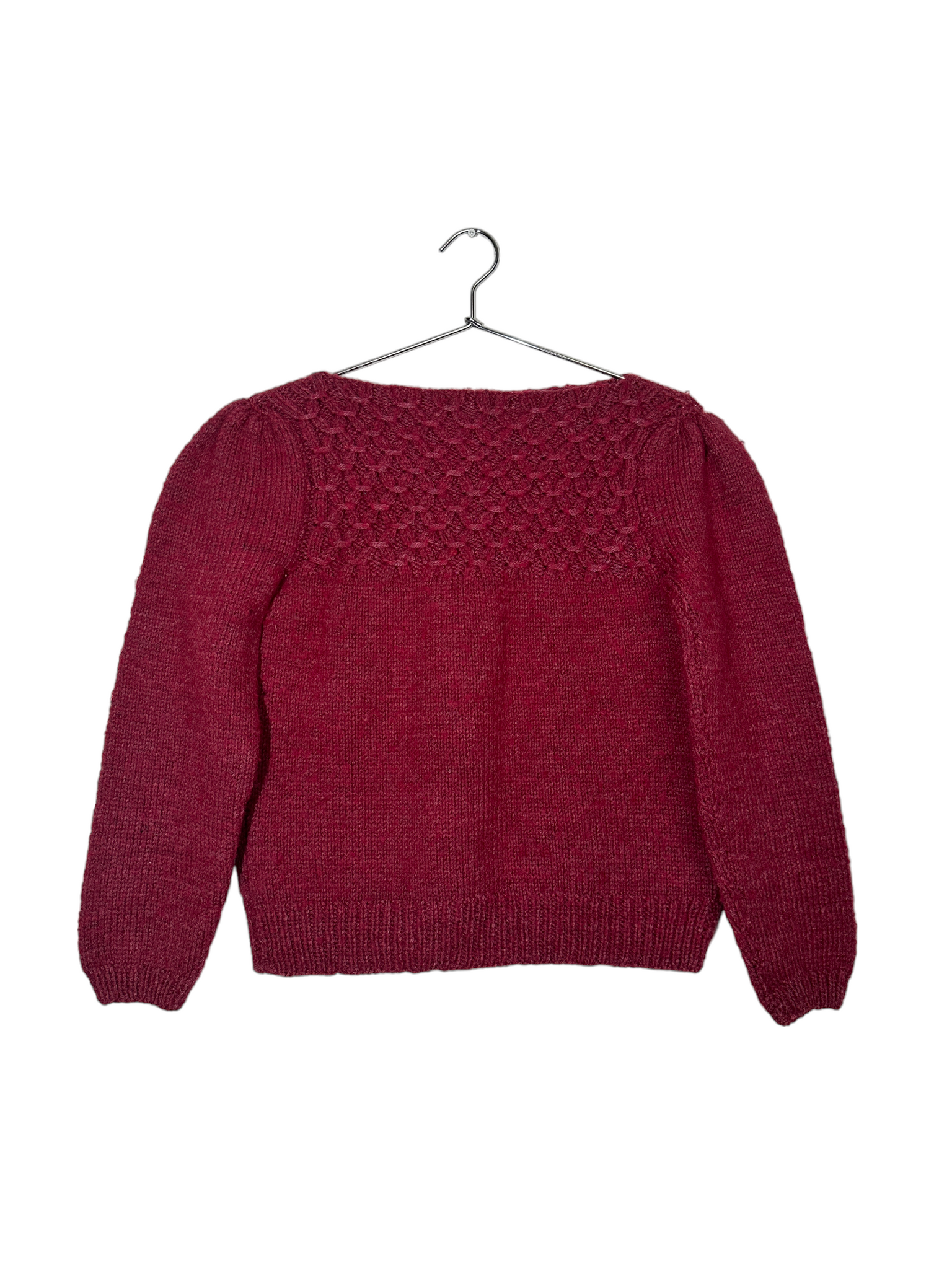 Purple Knitted Crew Neck Sweater