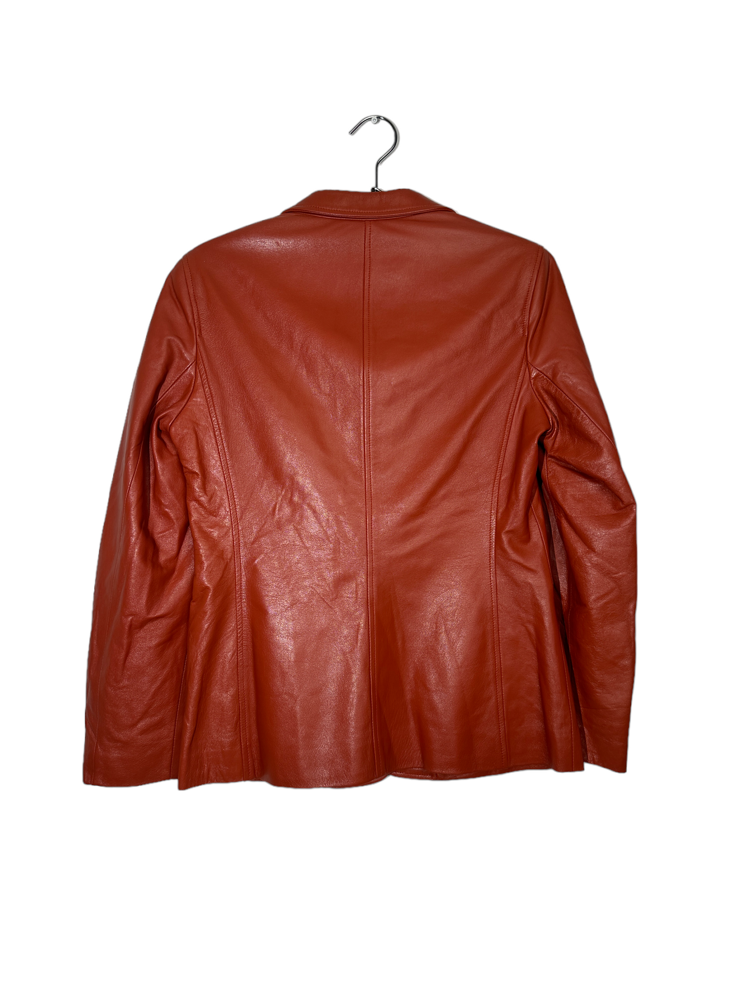 Terracota Buttoned Leather Jacket