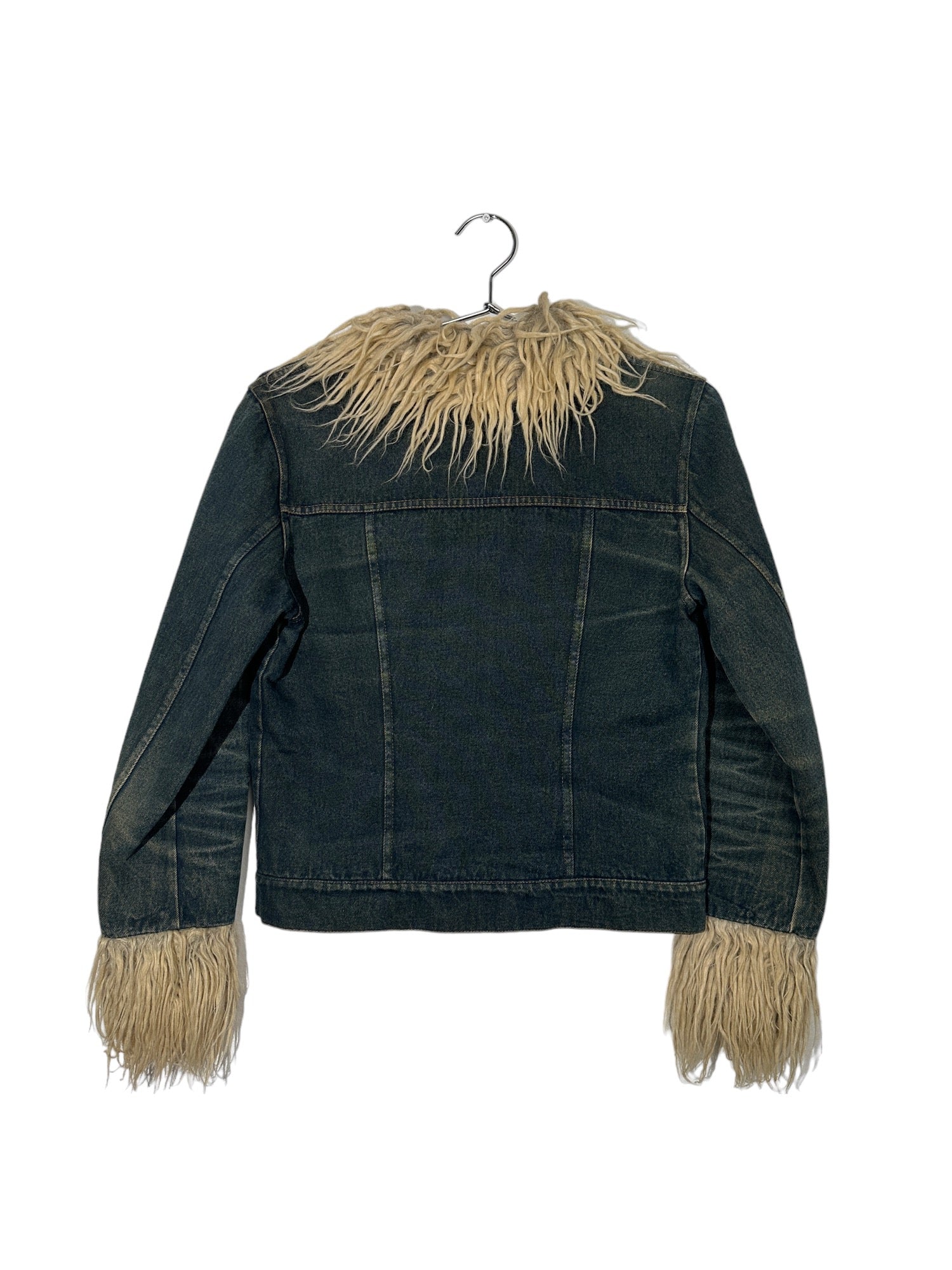 Denim Fur Trim Jacket