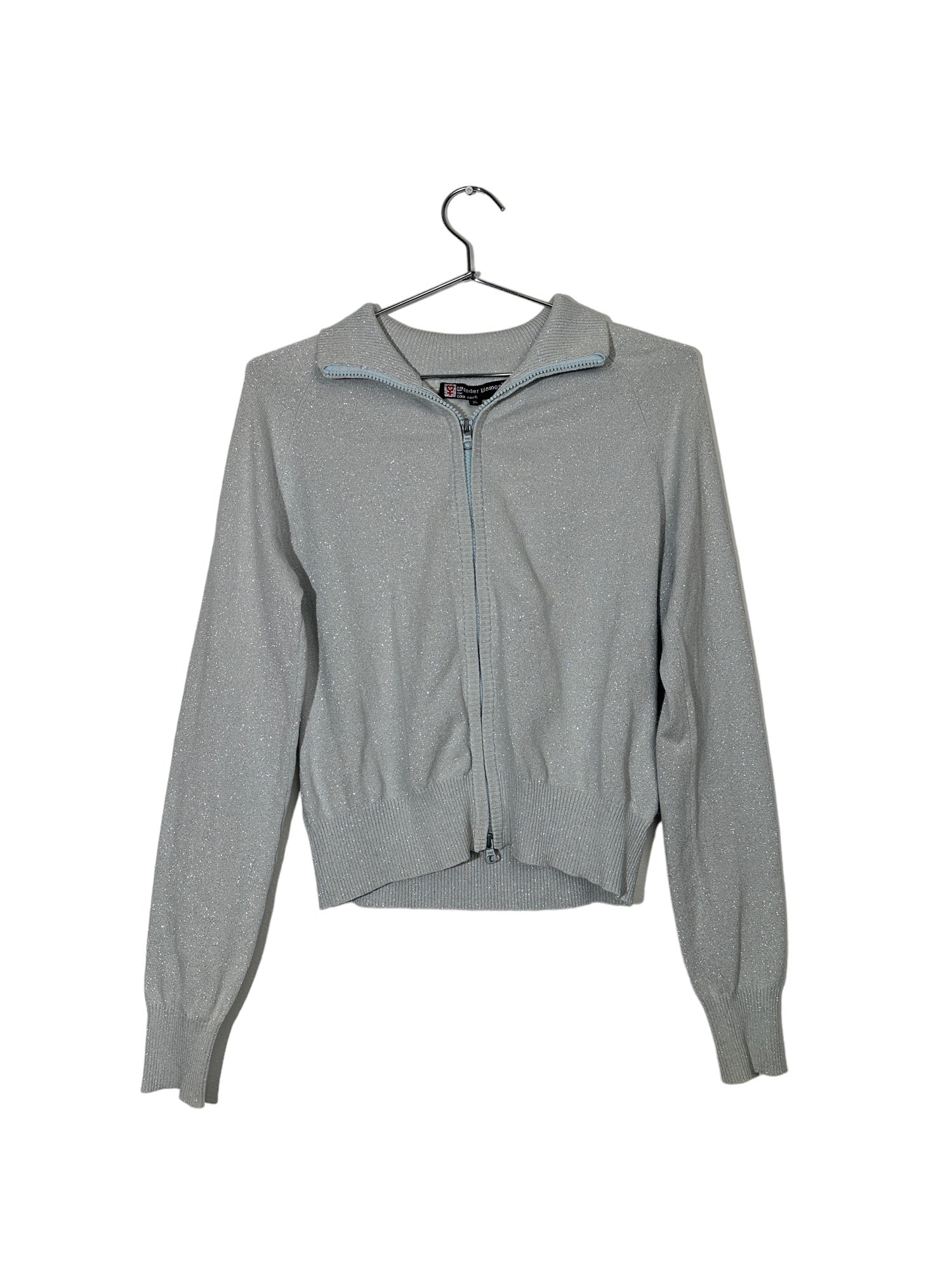 Grey Collard Zip Up Jacket