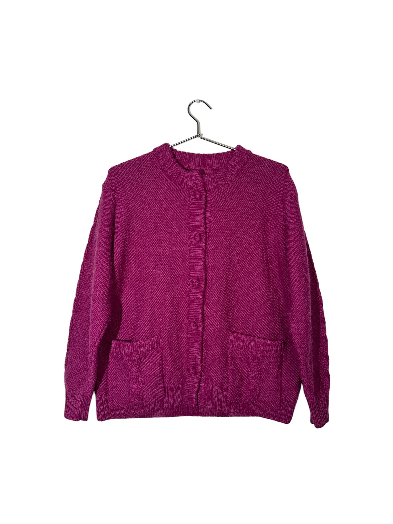 Purple Buttoned Cardigan