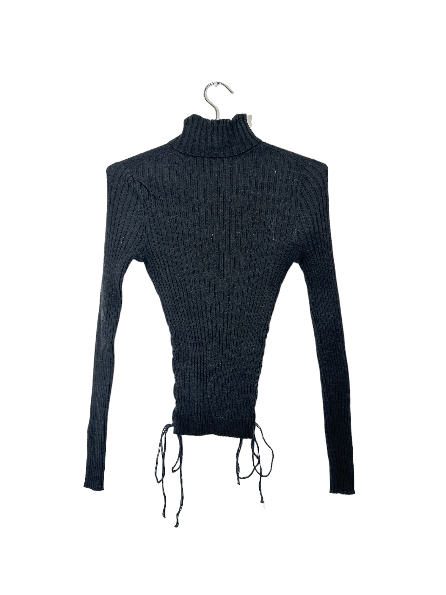 Cable & Gauge Turtle Neck Side Lace Up