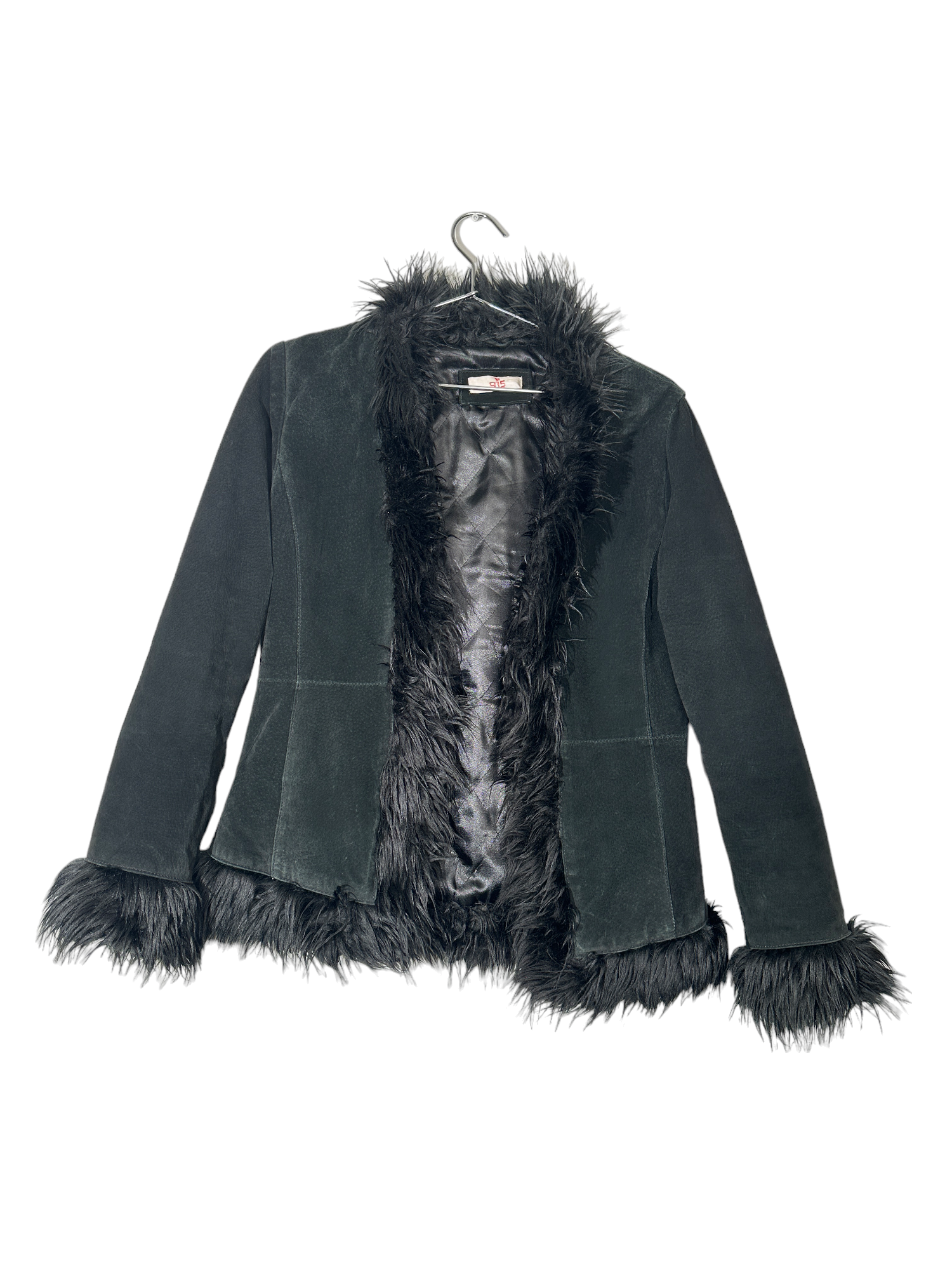 Black Fur Trim Coat