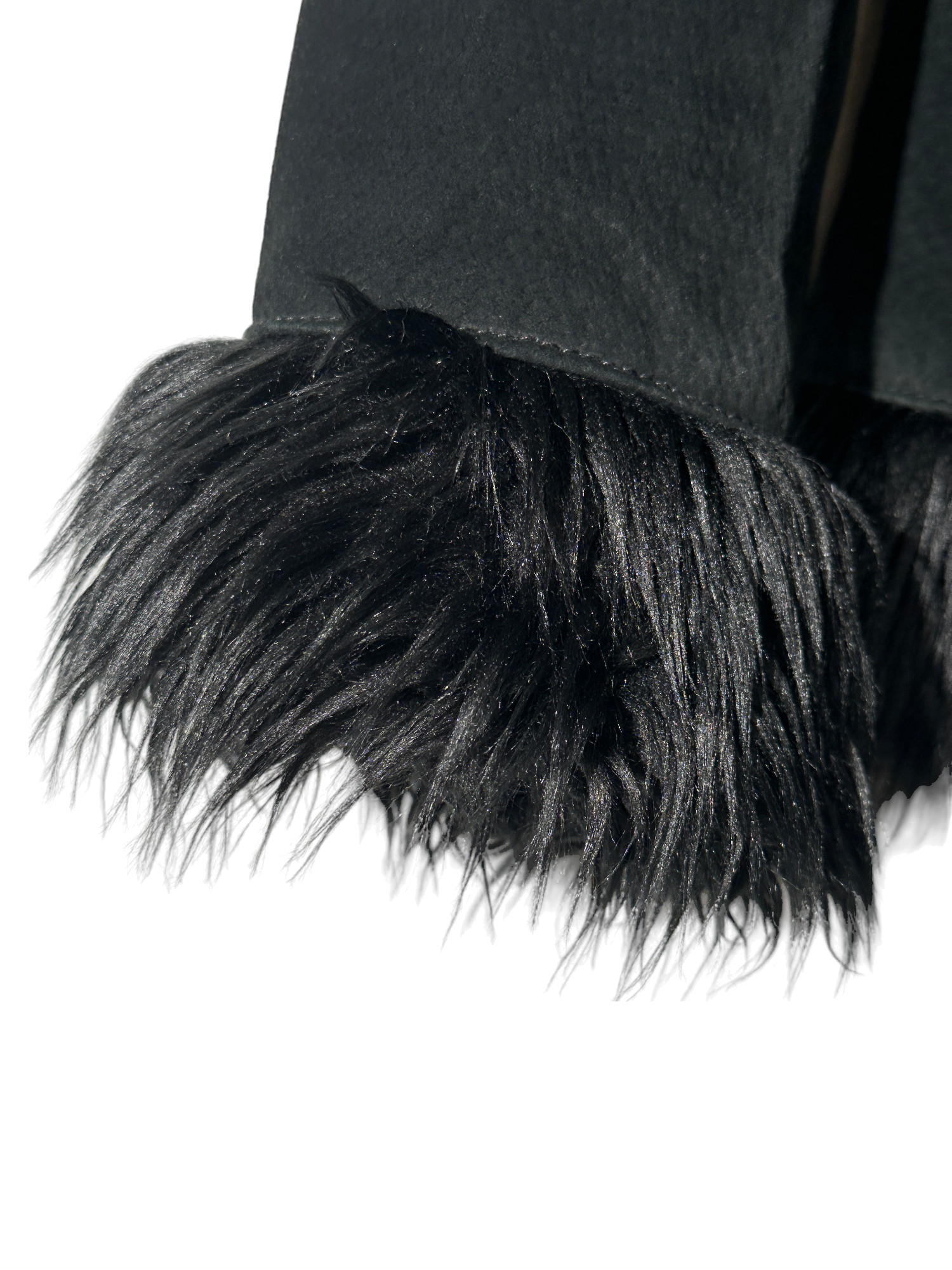 Black Fur Trim Coat