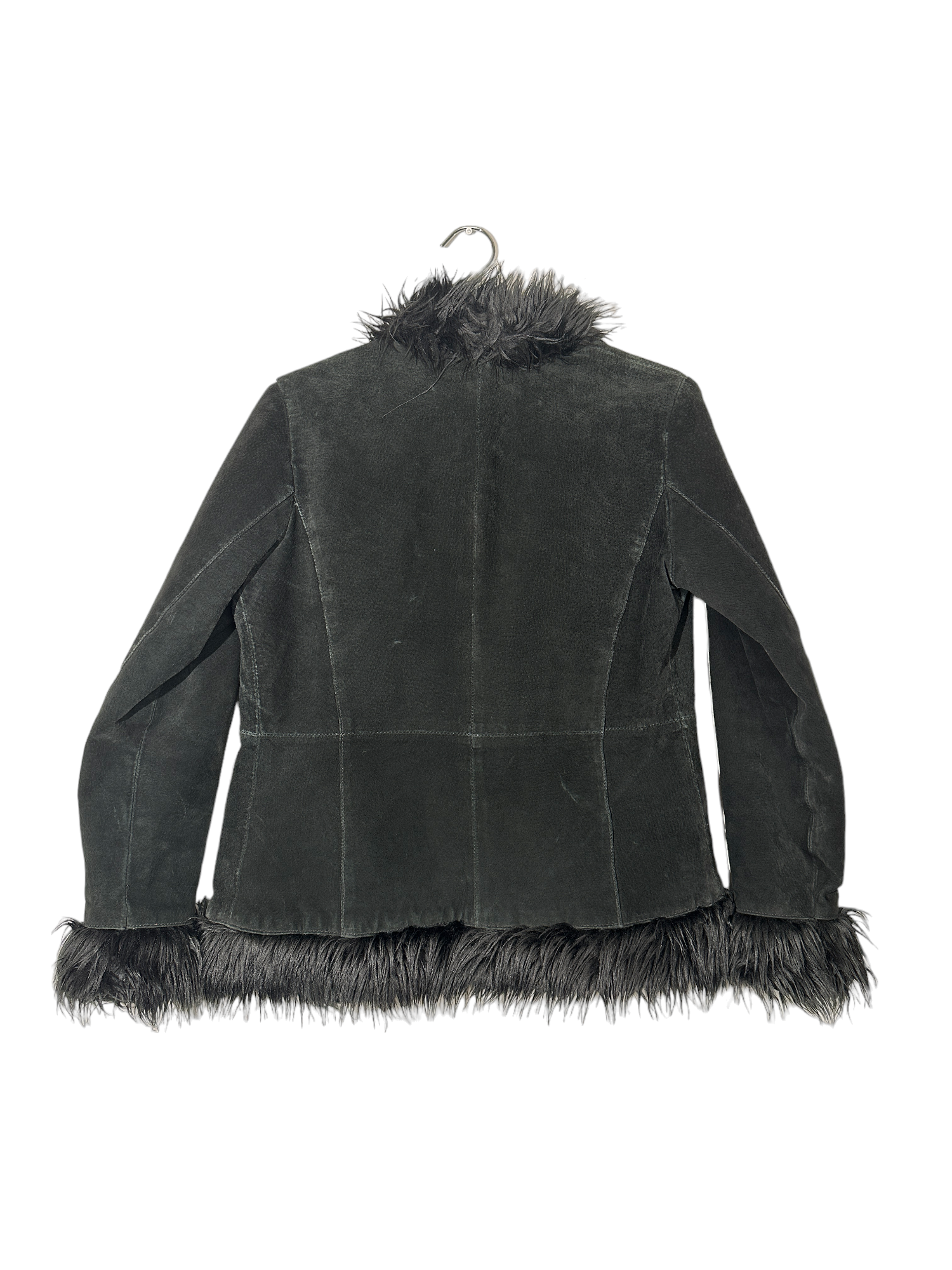 Black Fur Trim Coat