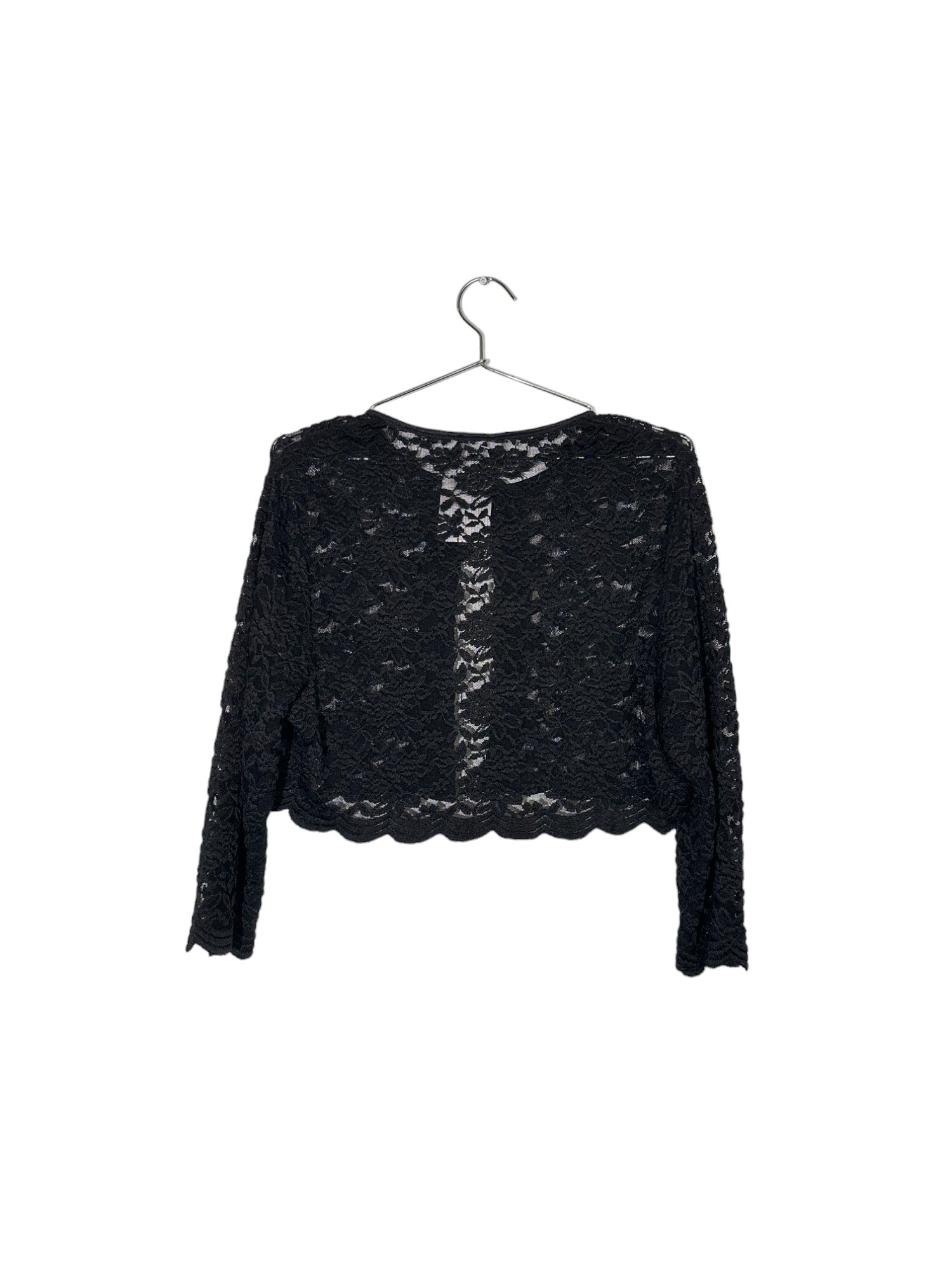 Black Lacy 3/4 Sleeve Cardigan