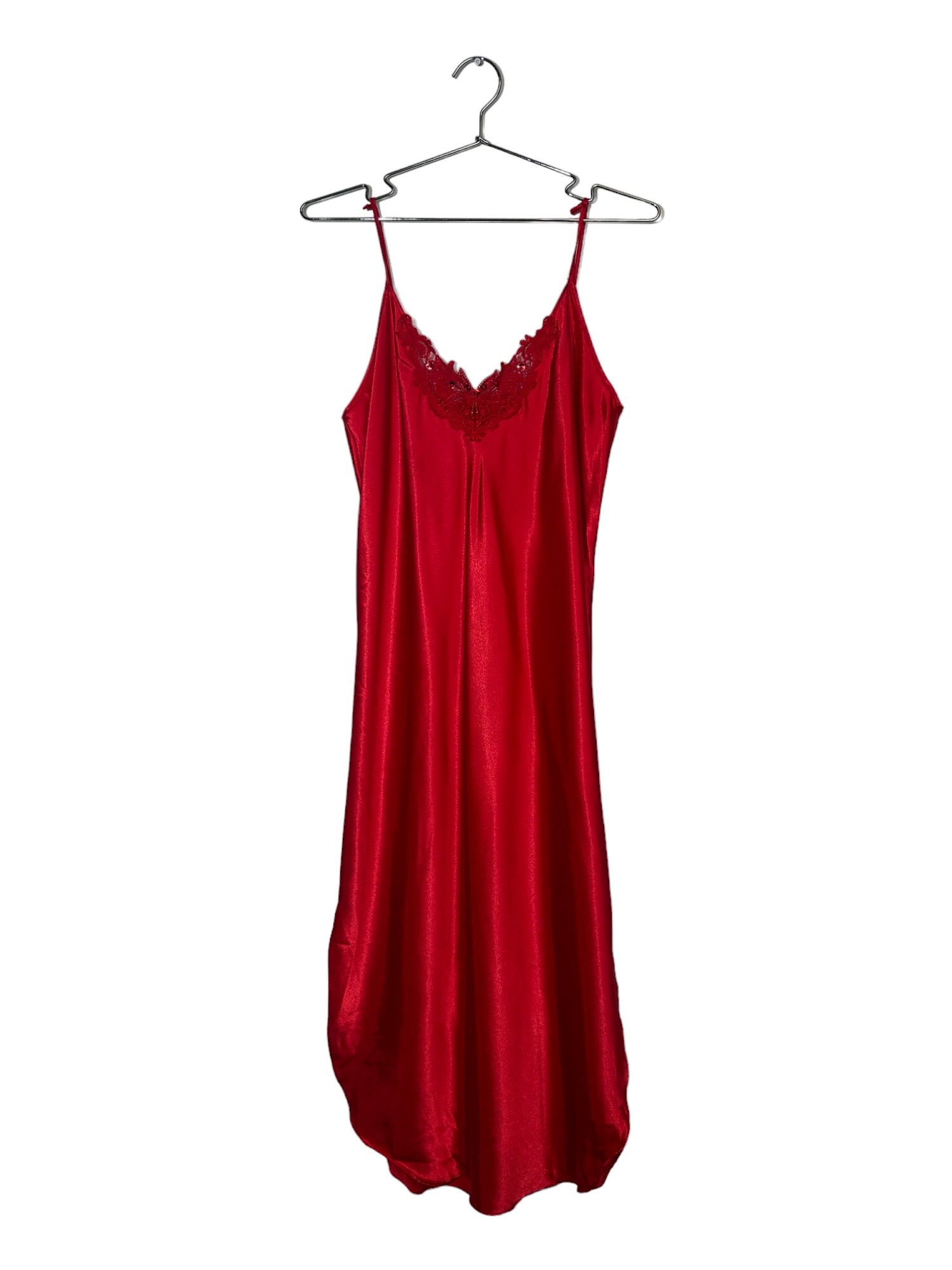 Vintage Red Slip Maxi Dress