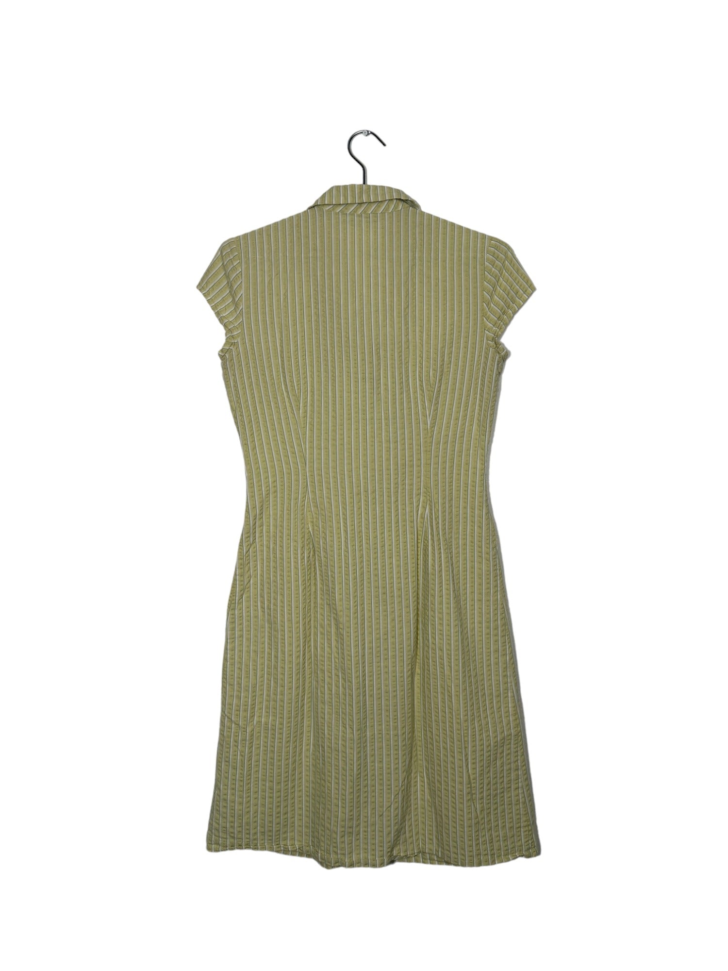 Green Pin-Stripped Mini Dress