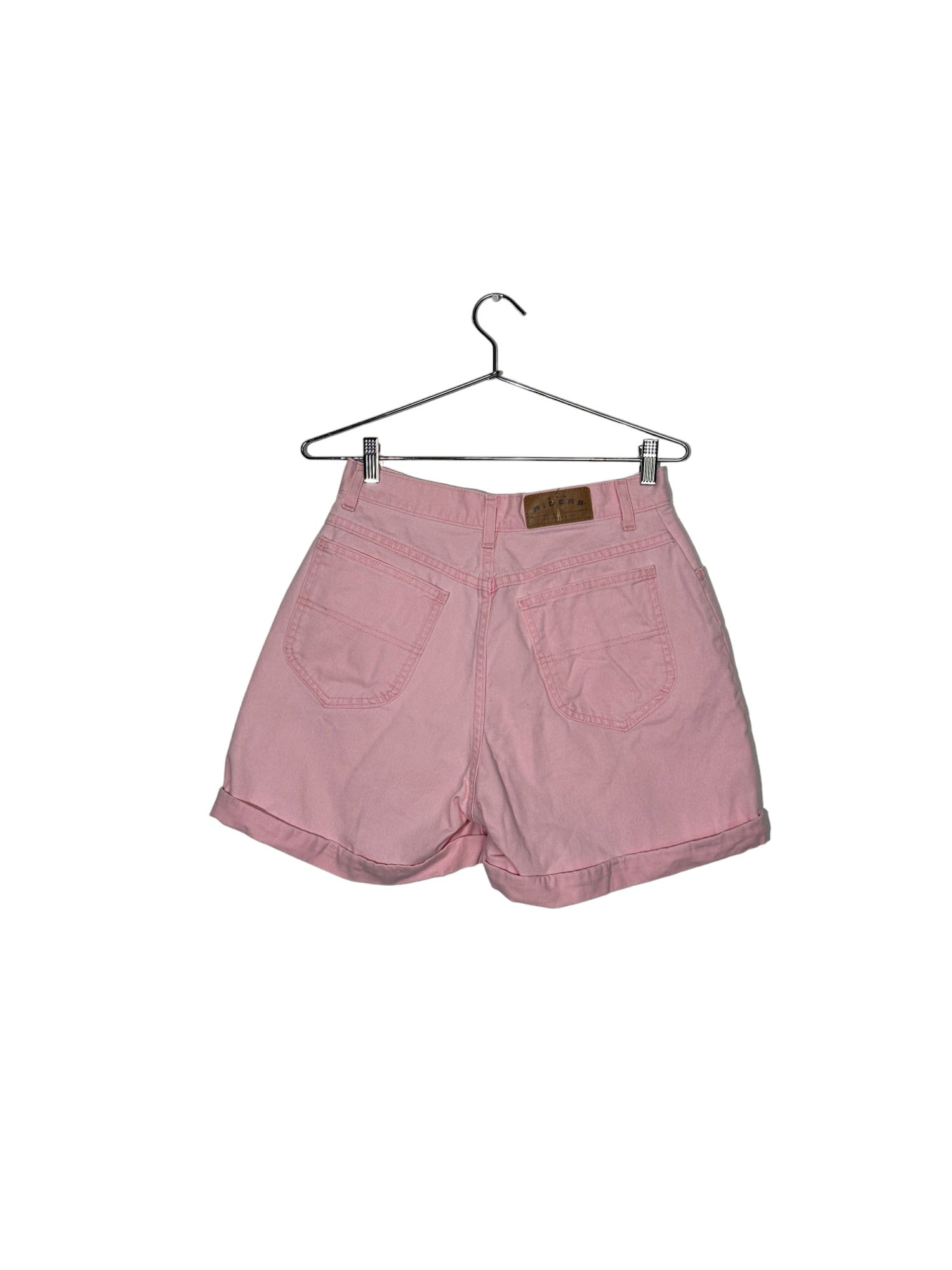 Pink Riders Cuffed Denim Shorts