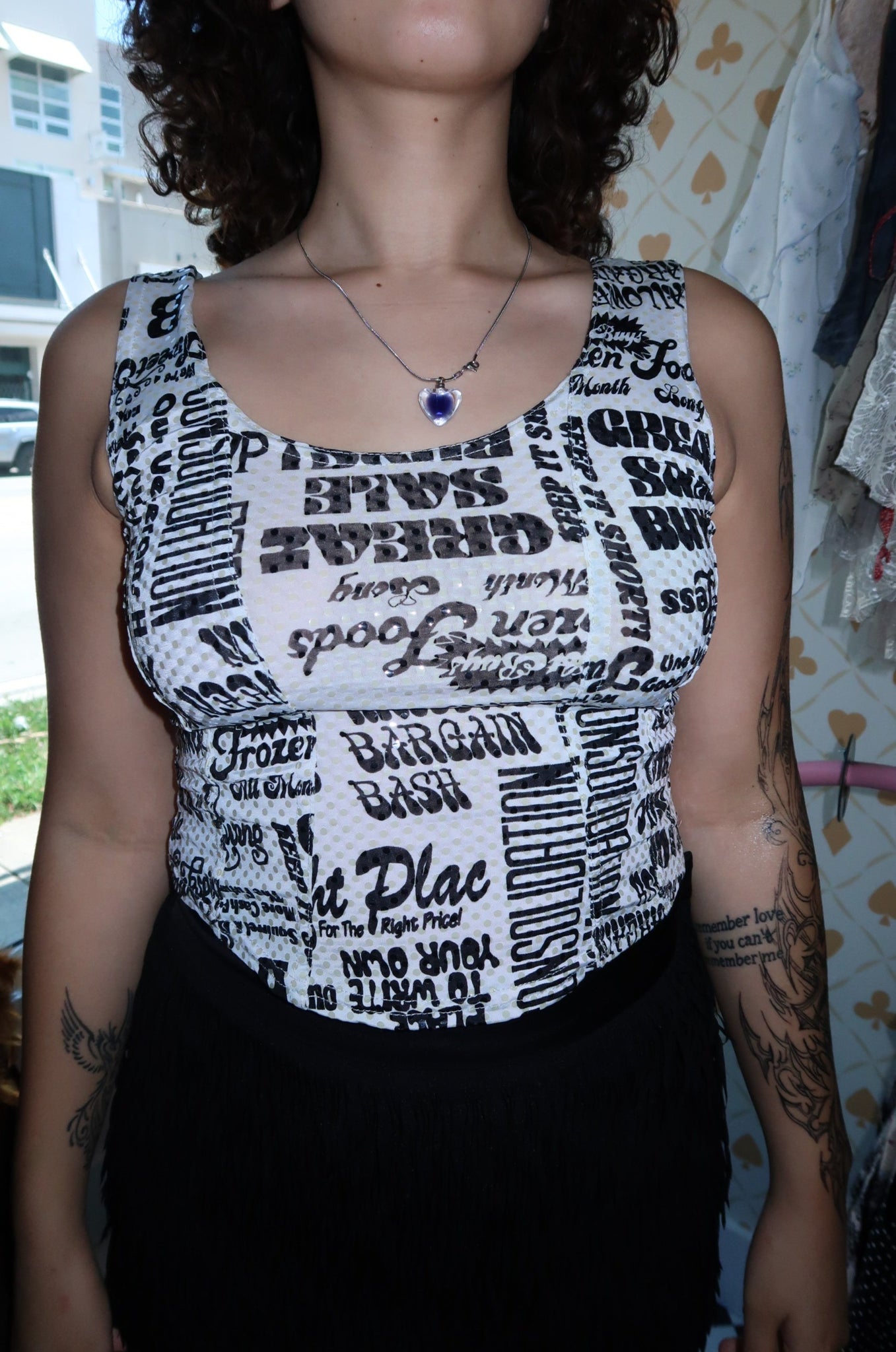 Text Design Tank Top