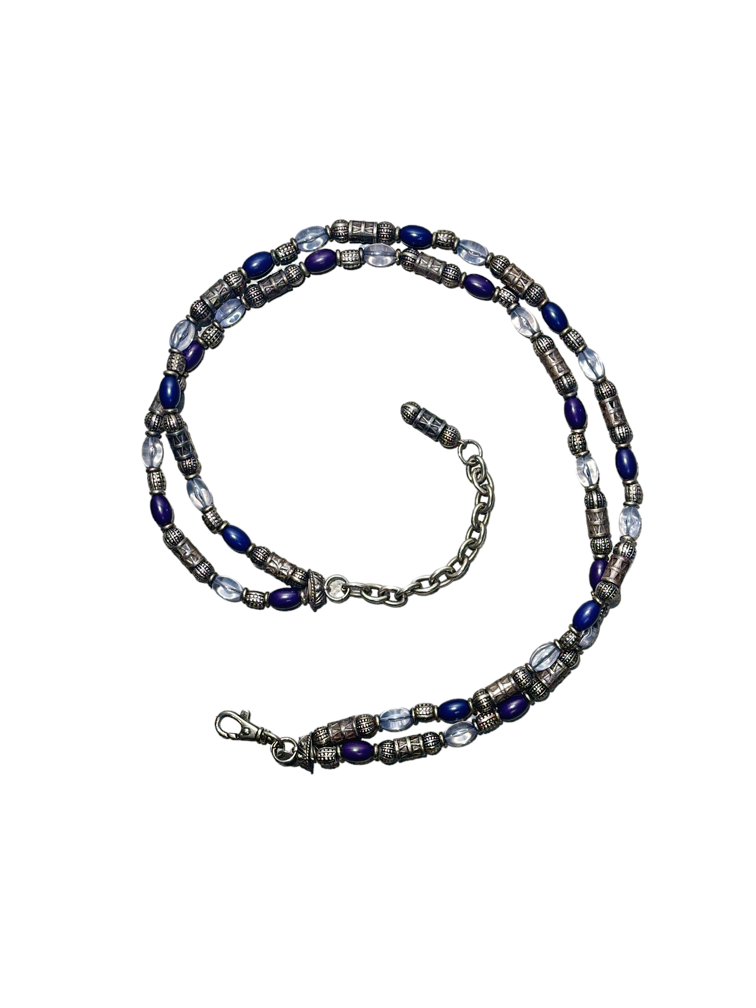 Blue & Silver Chain Belt