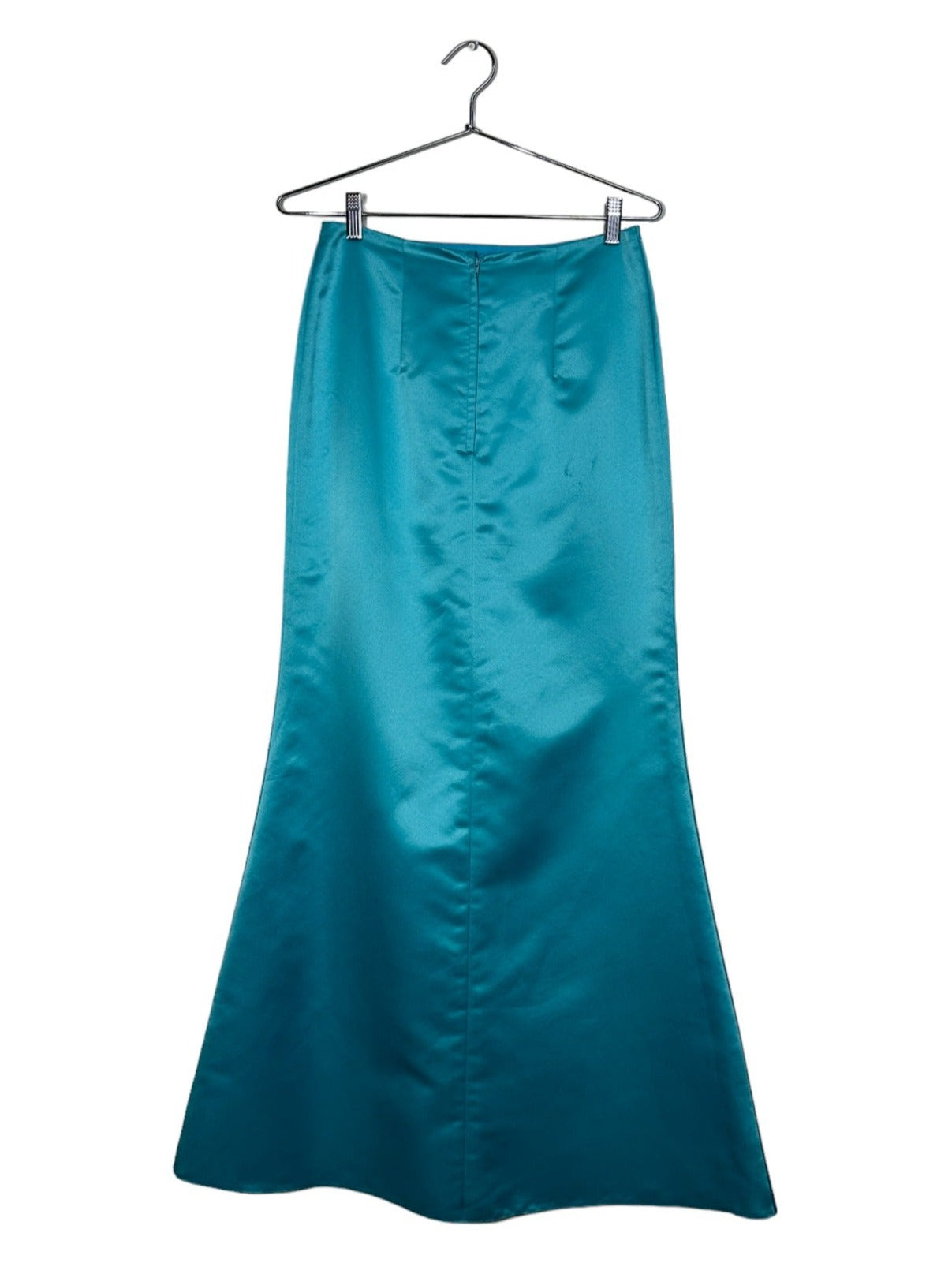 Teal Floral Beaded Strapless Top & Maxi Skirt Set