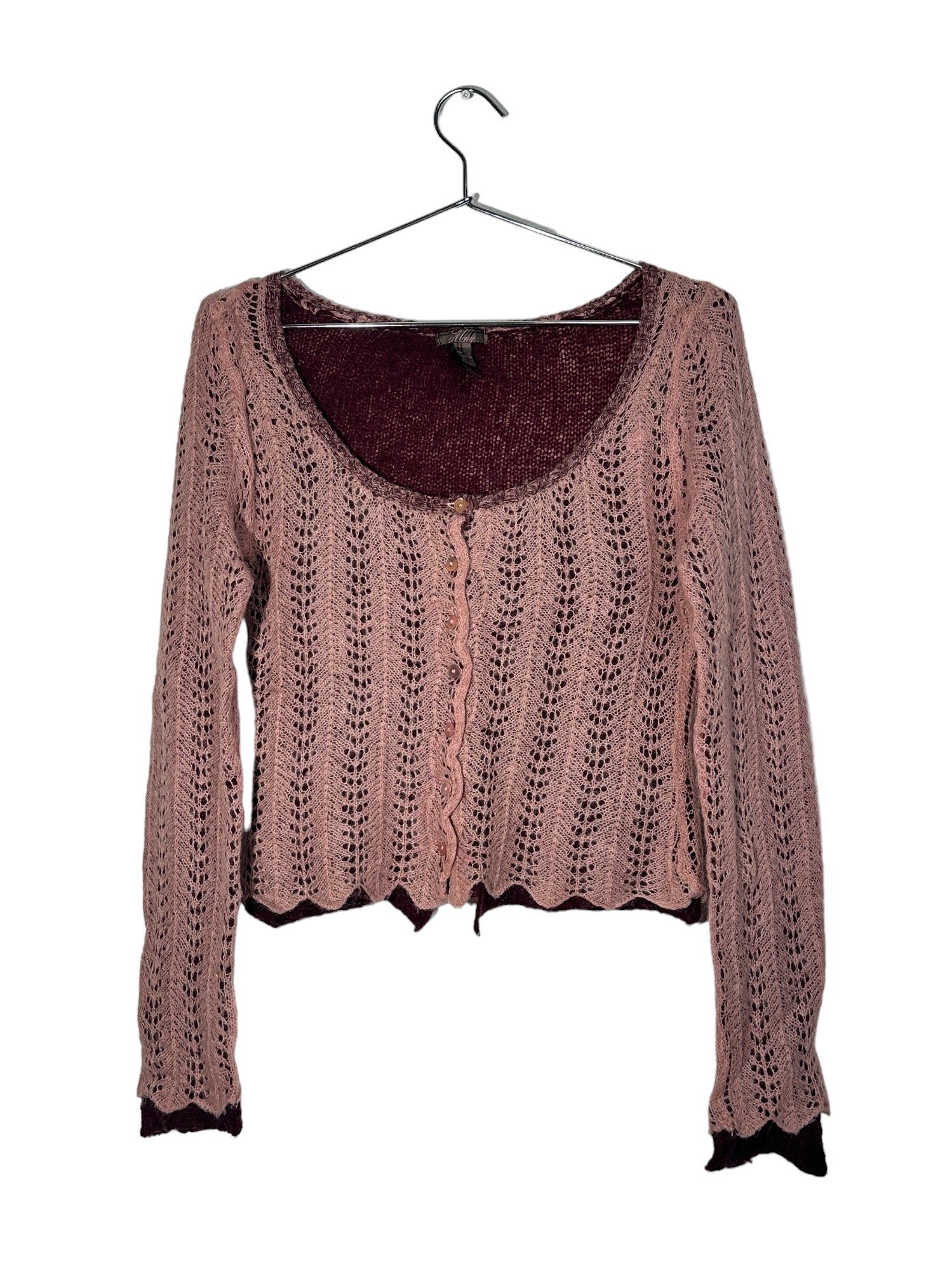 Pink Mohair Scoop Neck Top