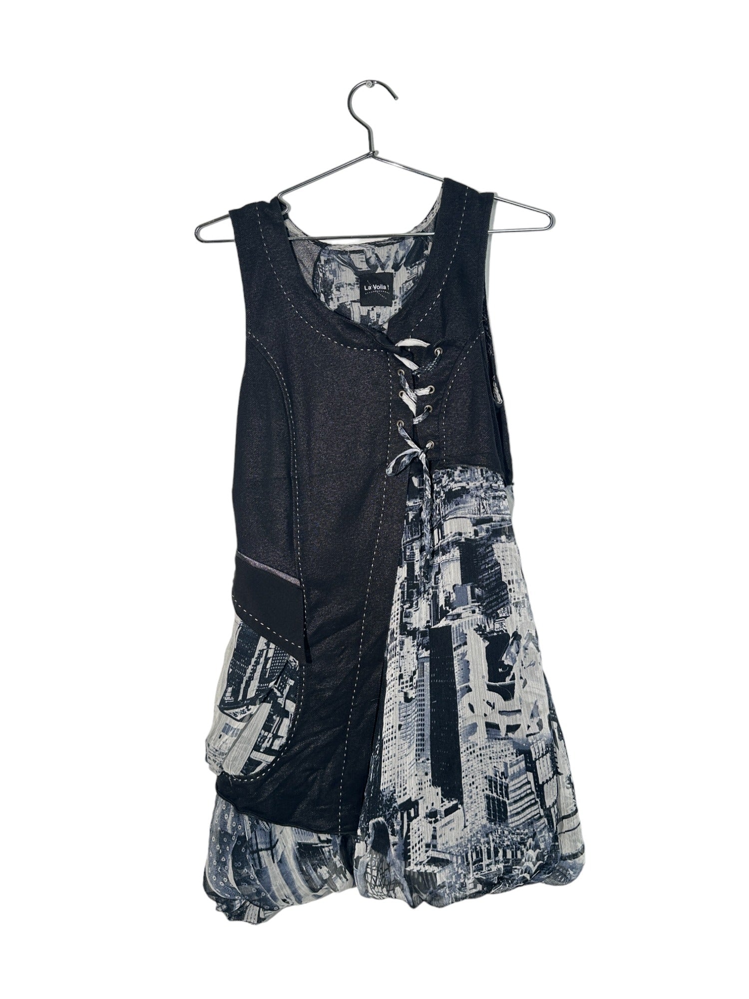 Muli-Pattern Abstract Dress