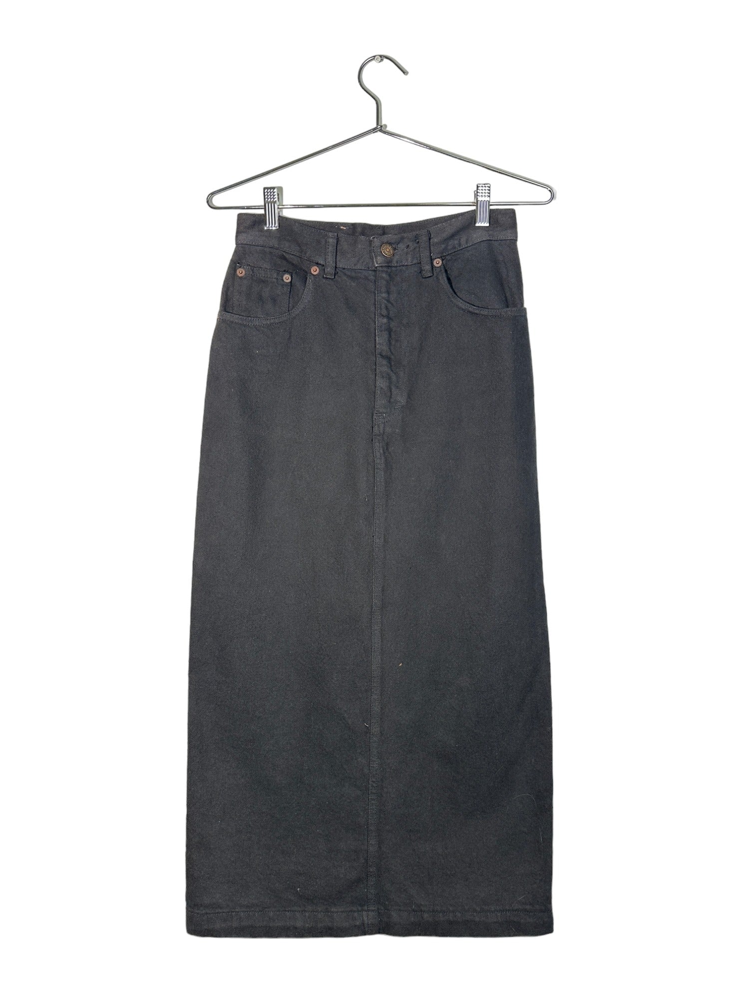 Calvin Klein Maxi Skirt Black Wash Denim