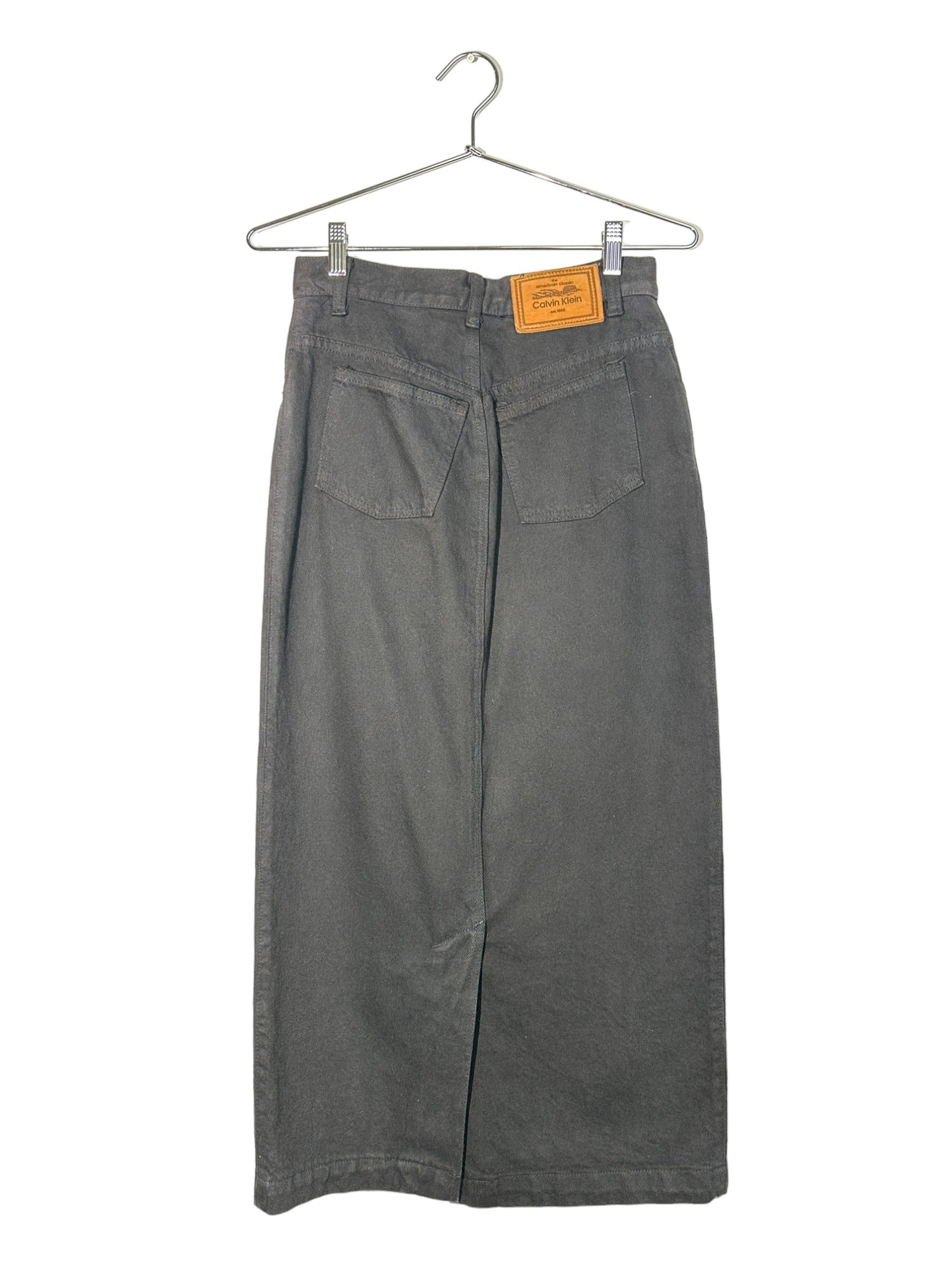 Calvin Klein Maxi Skirt Black Wash Denim