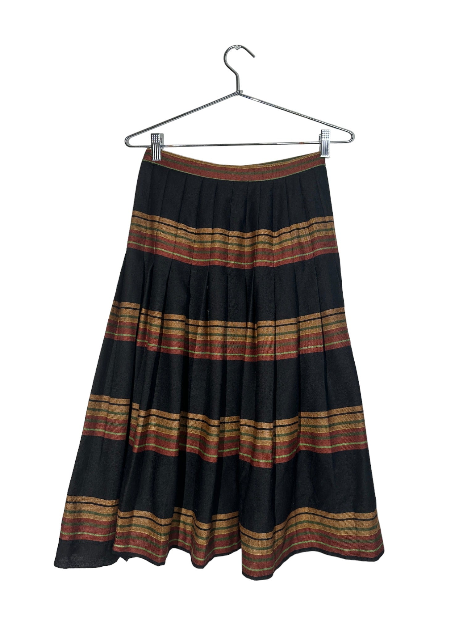 Brown And Black Stripped Skirt
