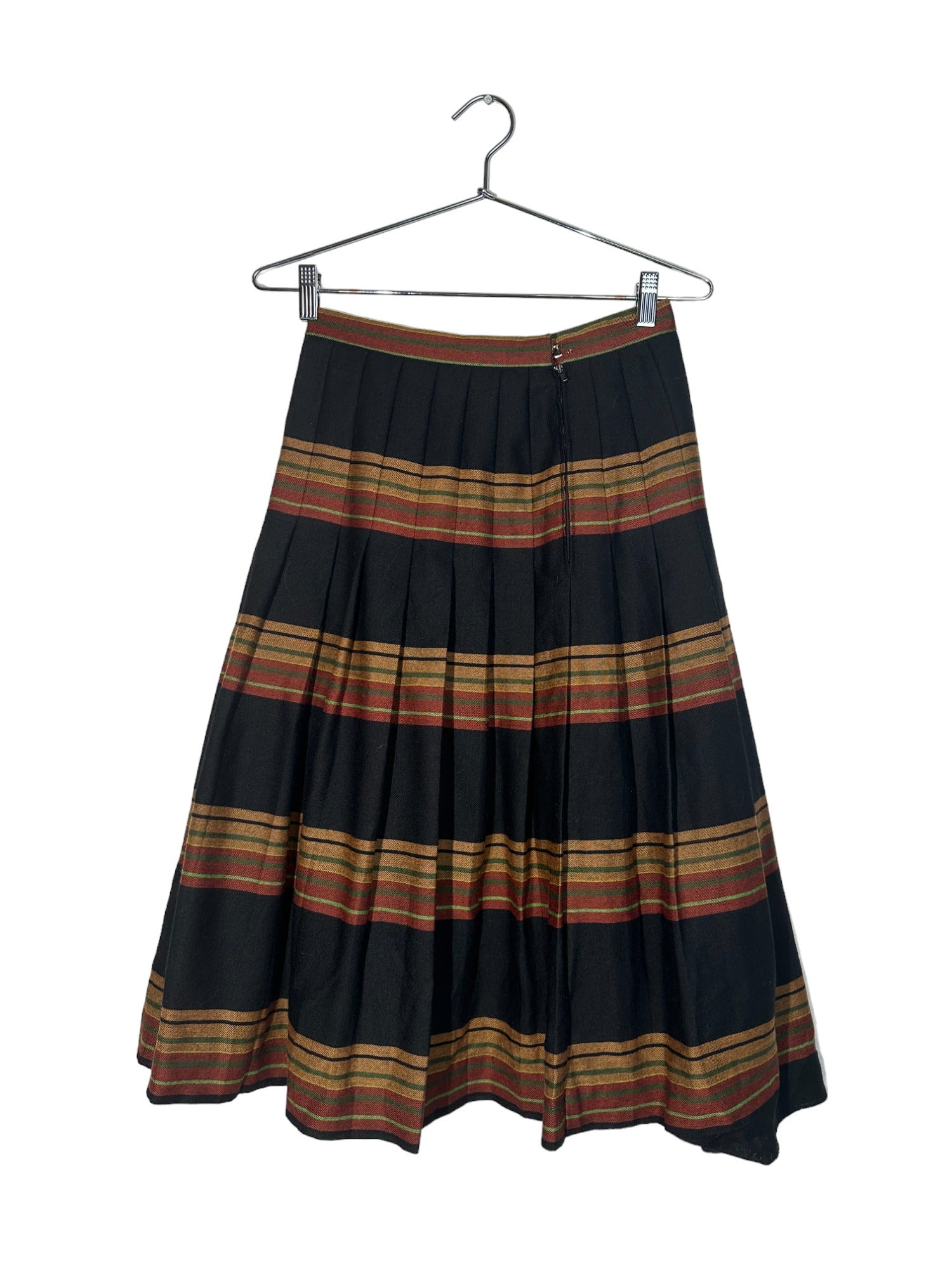 Brown And Black Stripped Skirt