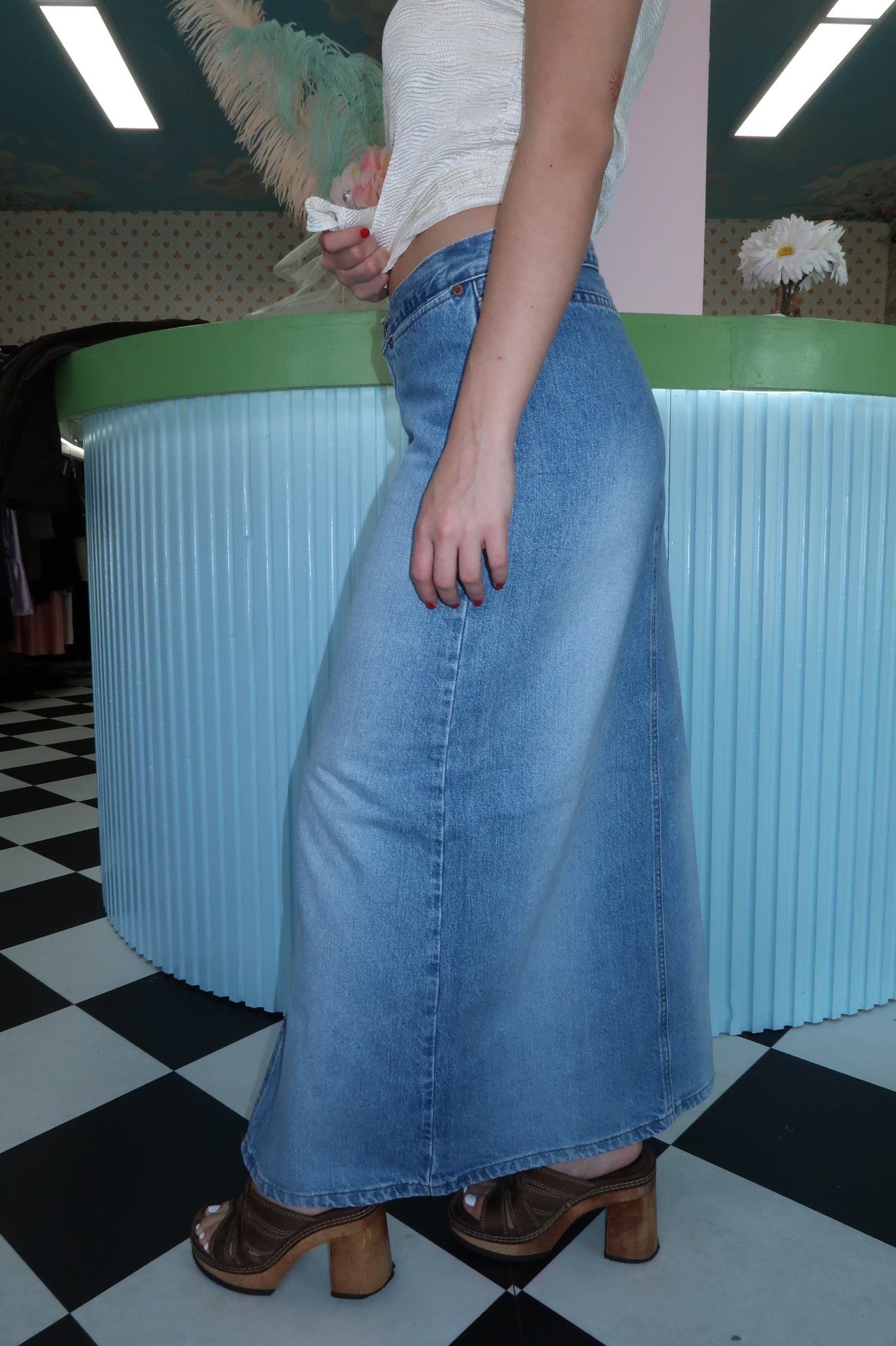 Blue GAP Jeans Maxi Skirt