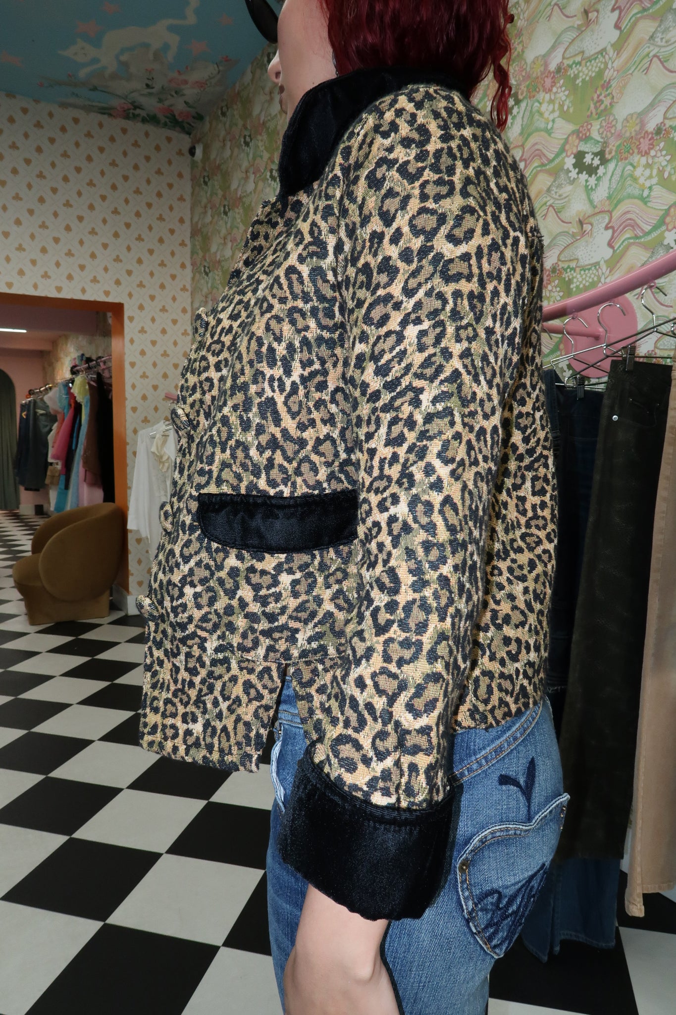 Leopard Button Up Jacket