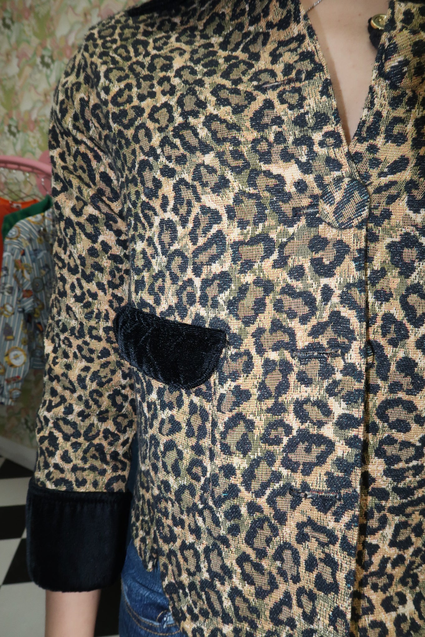 Leopard Button Up Jacket